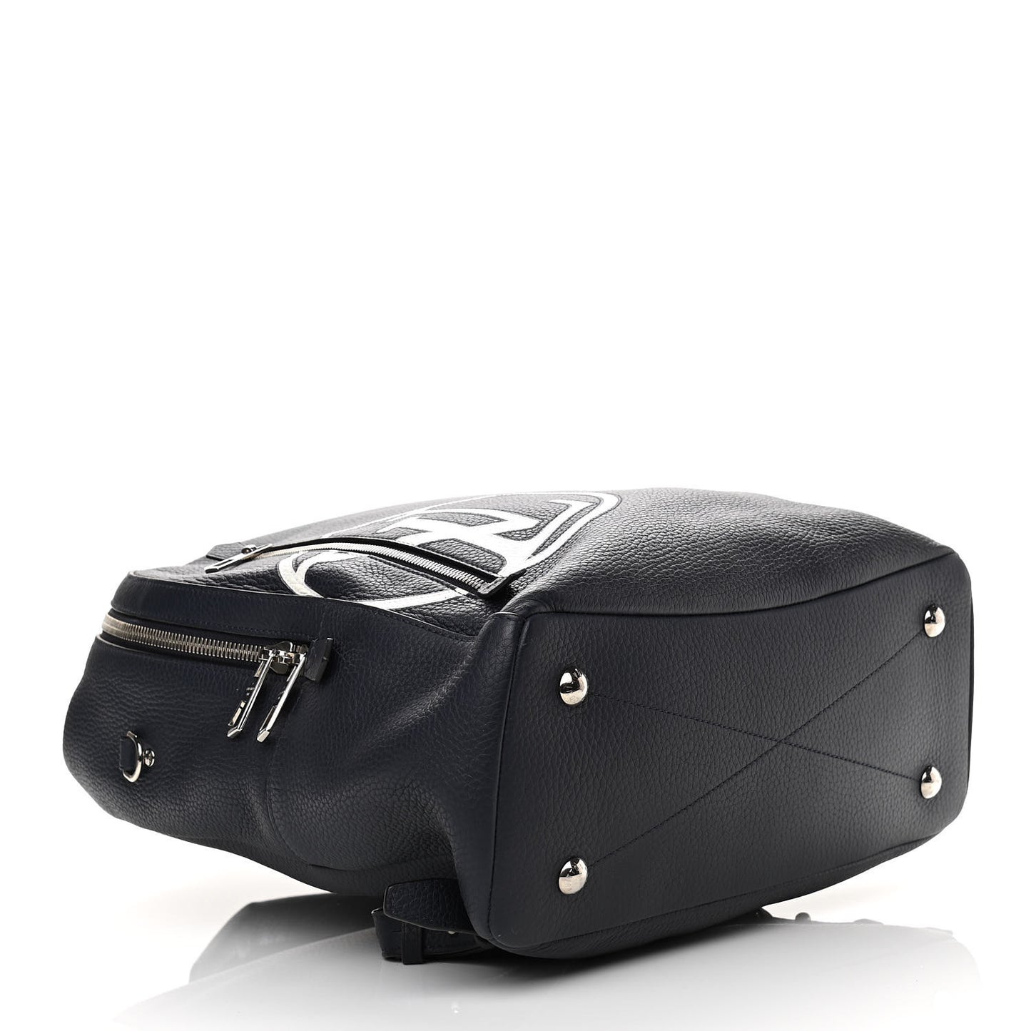 Taurillon Armand Initials Backpack Navy