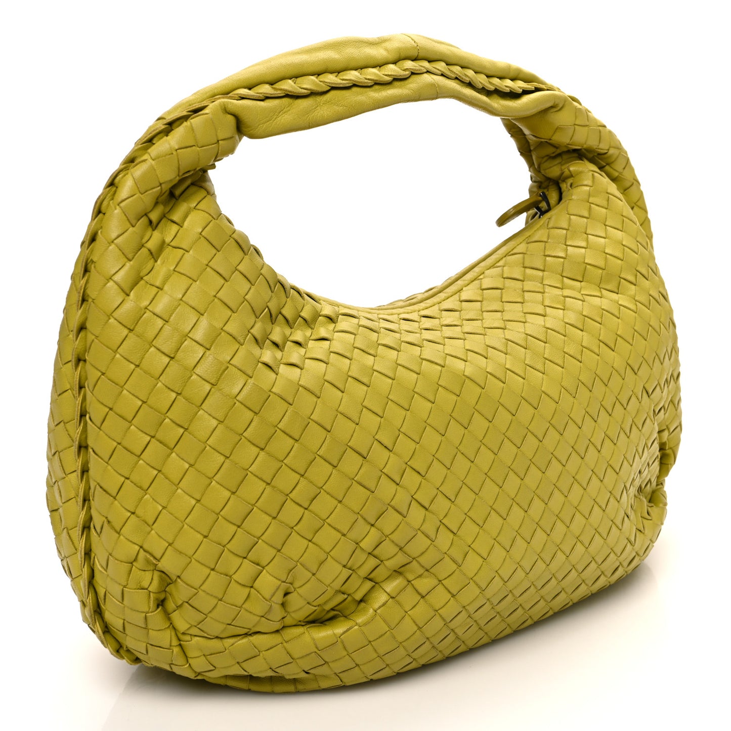Nappa Intrecciato Medium Belly Veneta Hobo Chartreuse