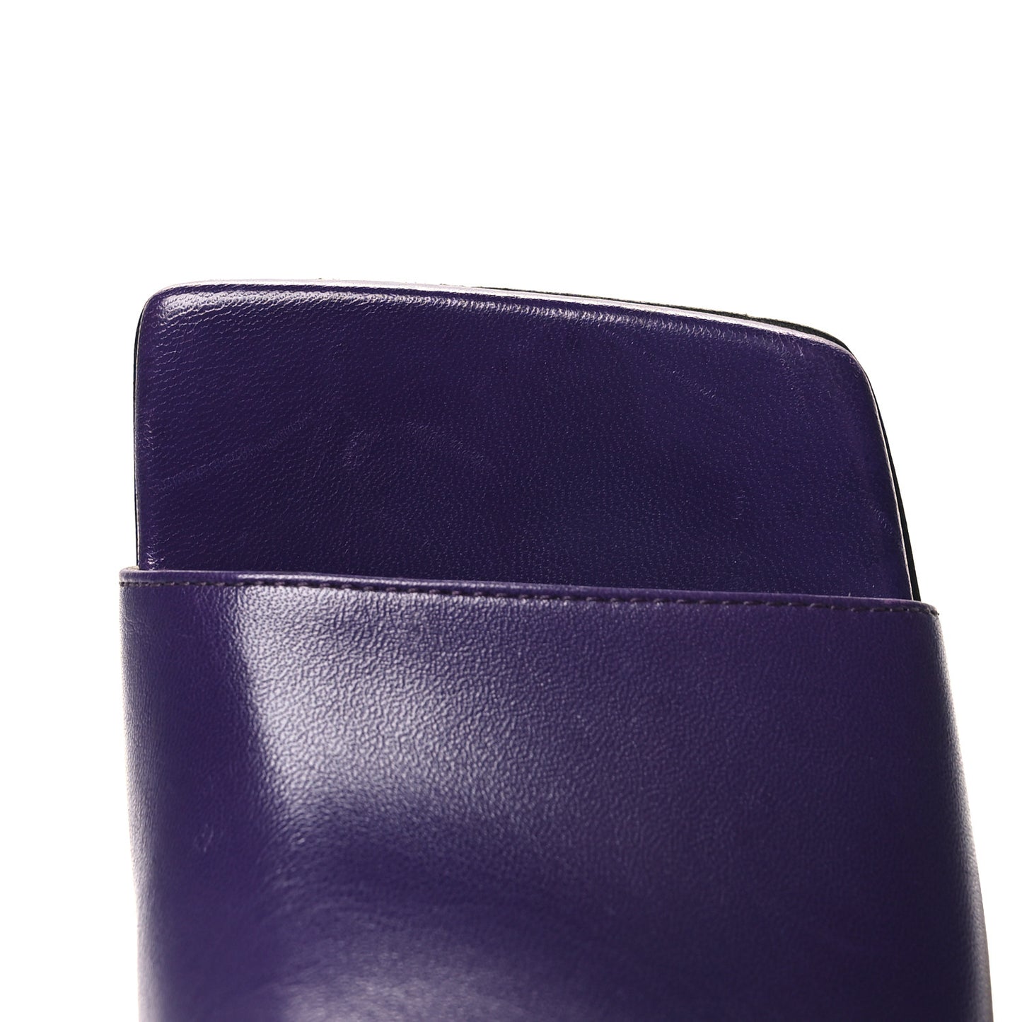 Lambskin Stretch Mule Sandals 37 Plum