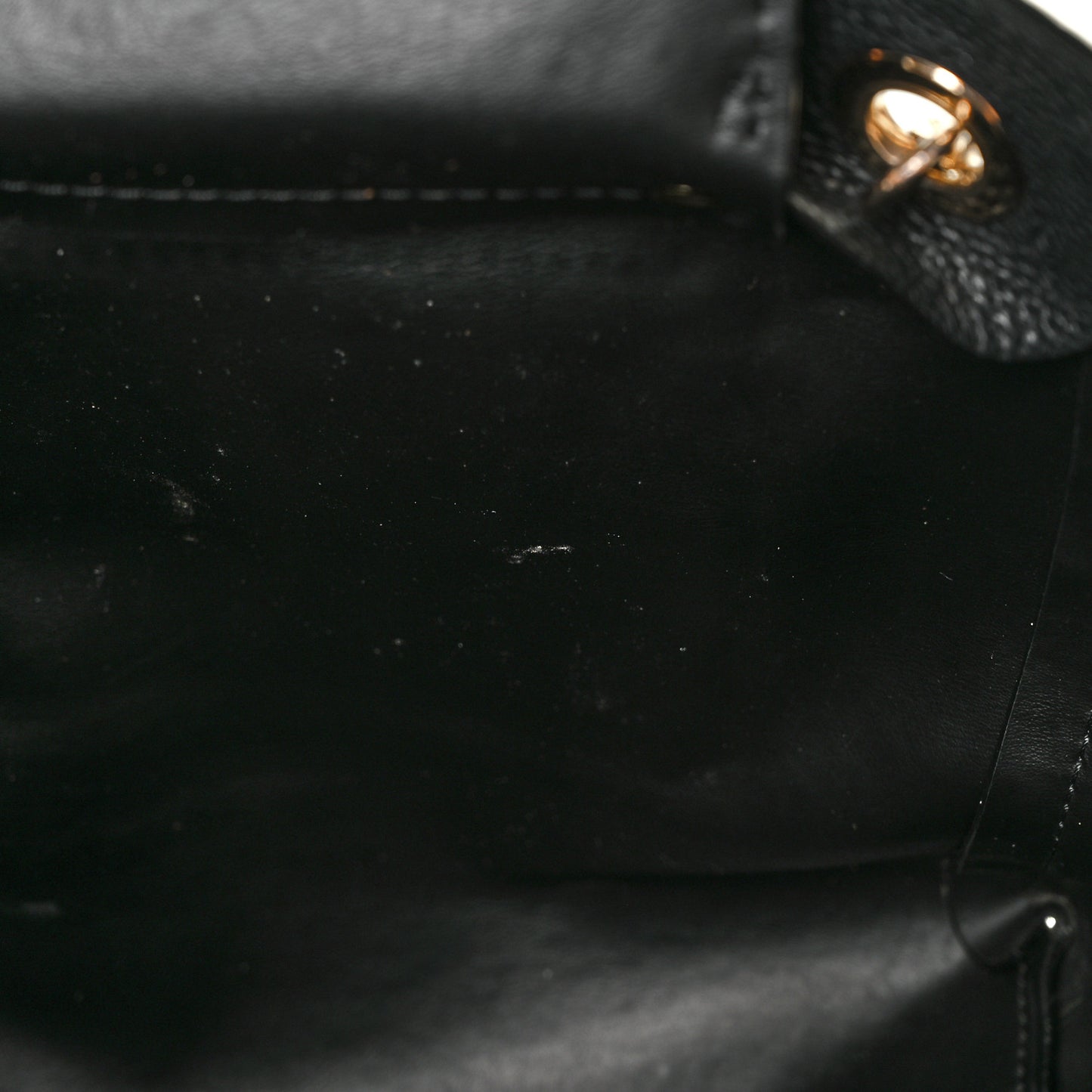 Grained Calfskin Logo Strap Tote Black