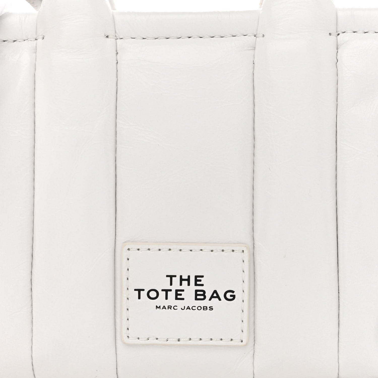 Marc Jacobs Shiny Crinkled Calfskin Mini The Tote Bag White 8 of 10