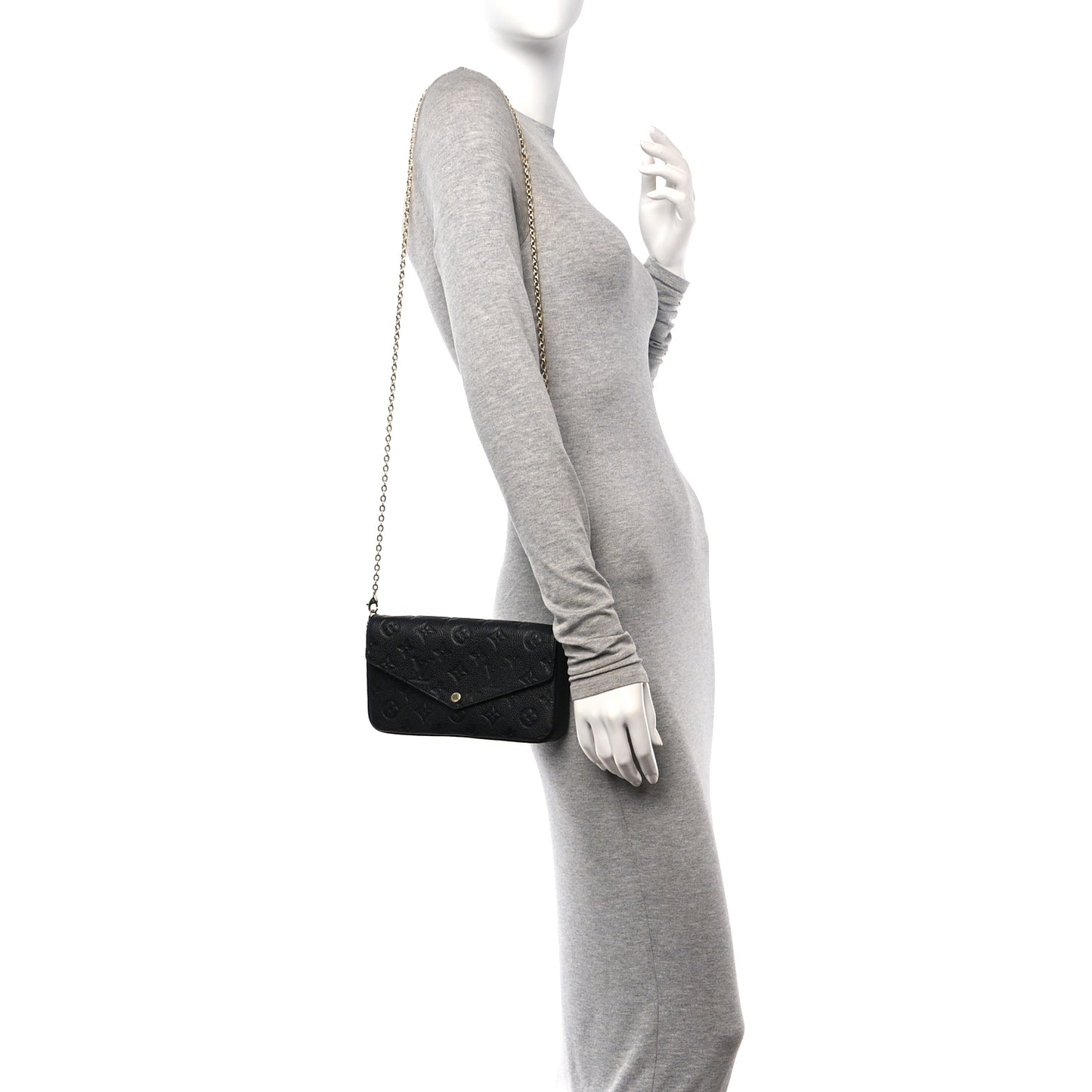 Empreinte Pochette Felicie Chain Wallet Black