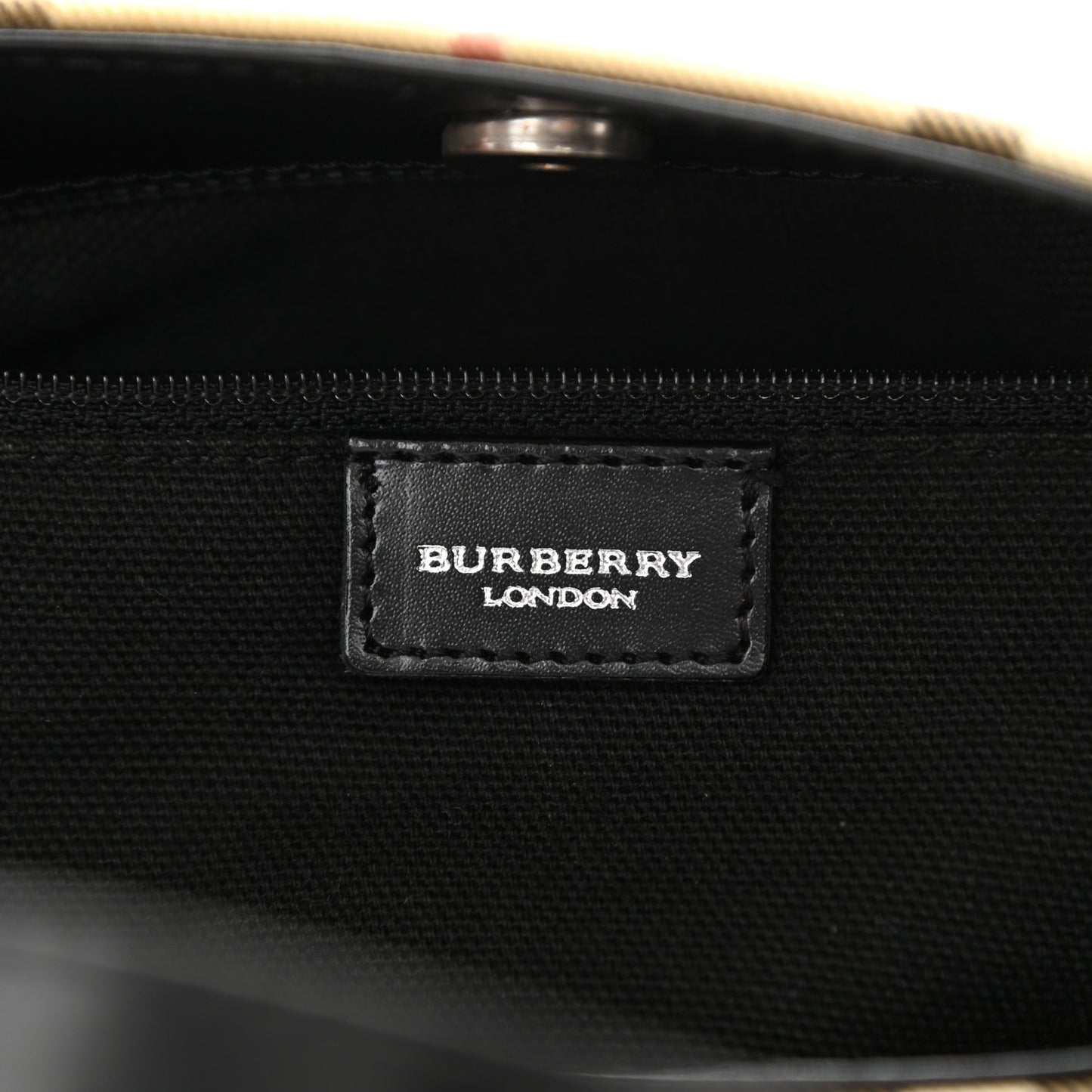 House Check Small Tote Black