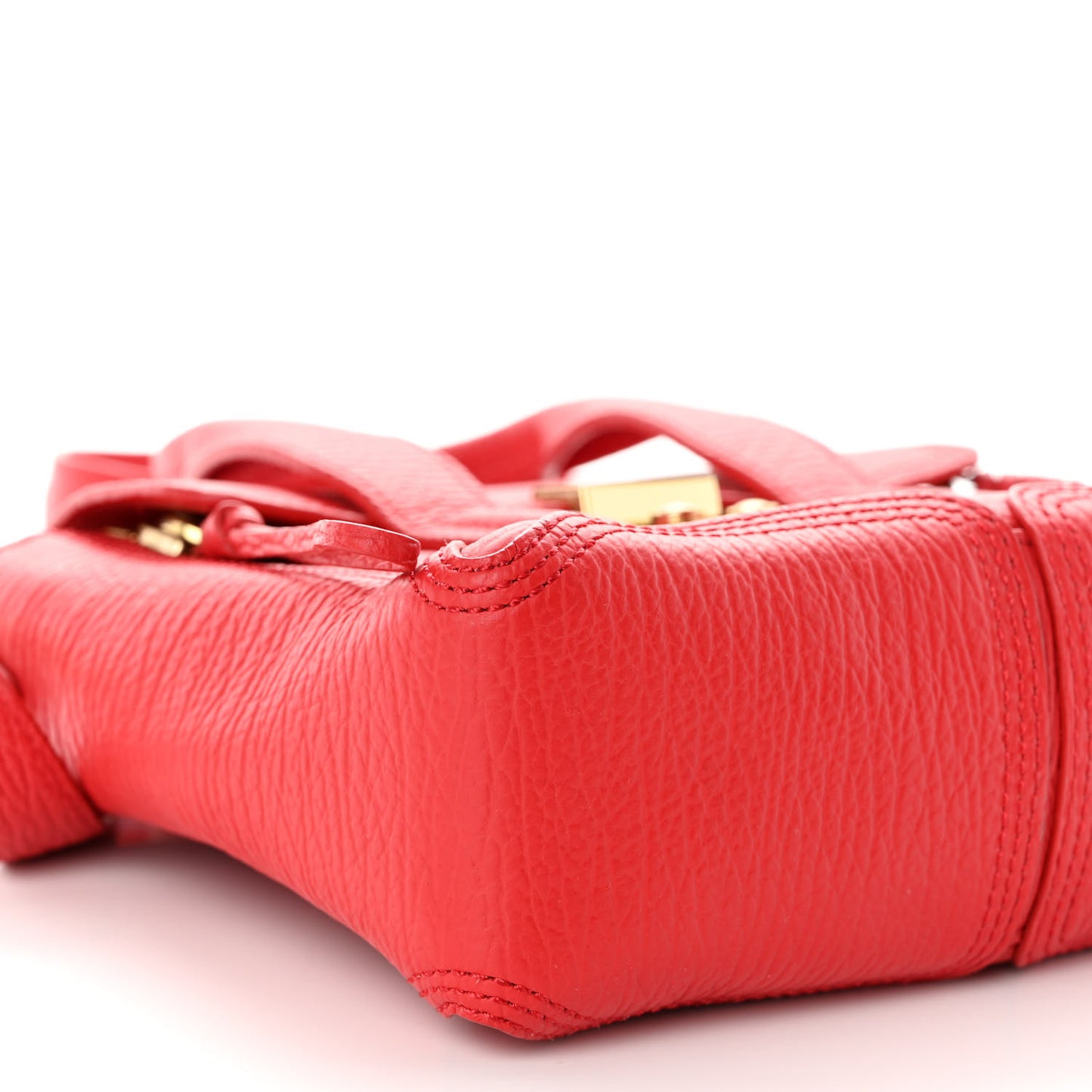 Textured Calfskin Mini Pashli Satchel Red