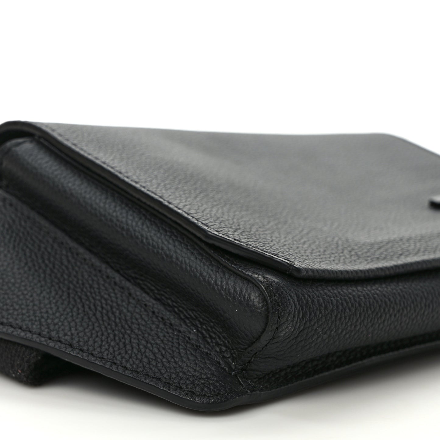 Grained Calfskin Aerogram Takeoff Slingbag Black