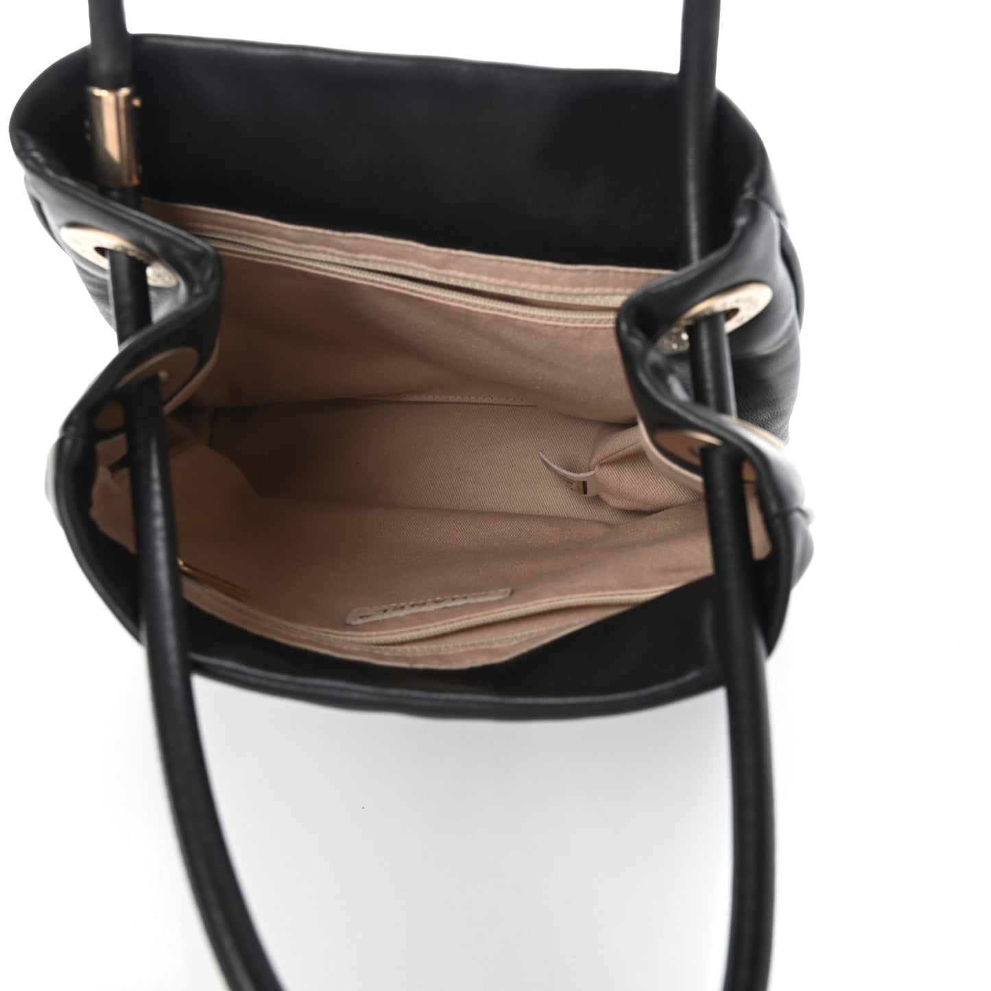Lambskin Camellia Tote Black