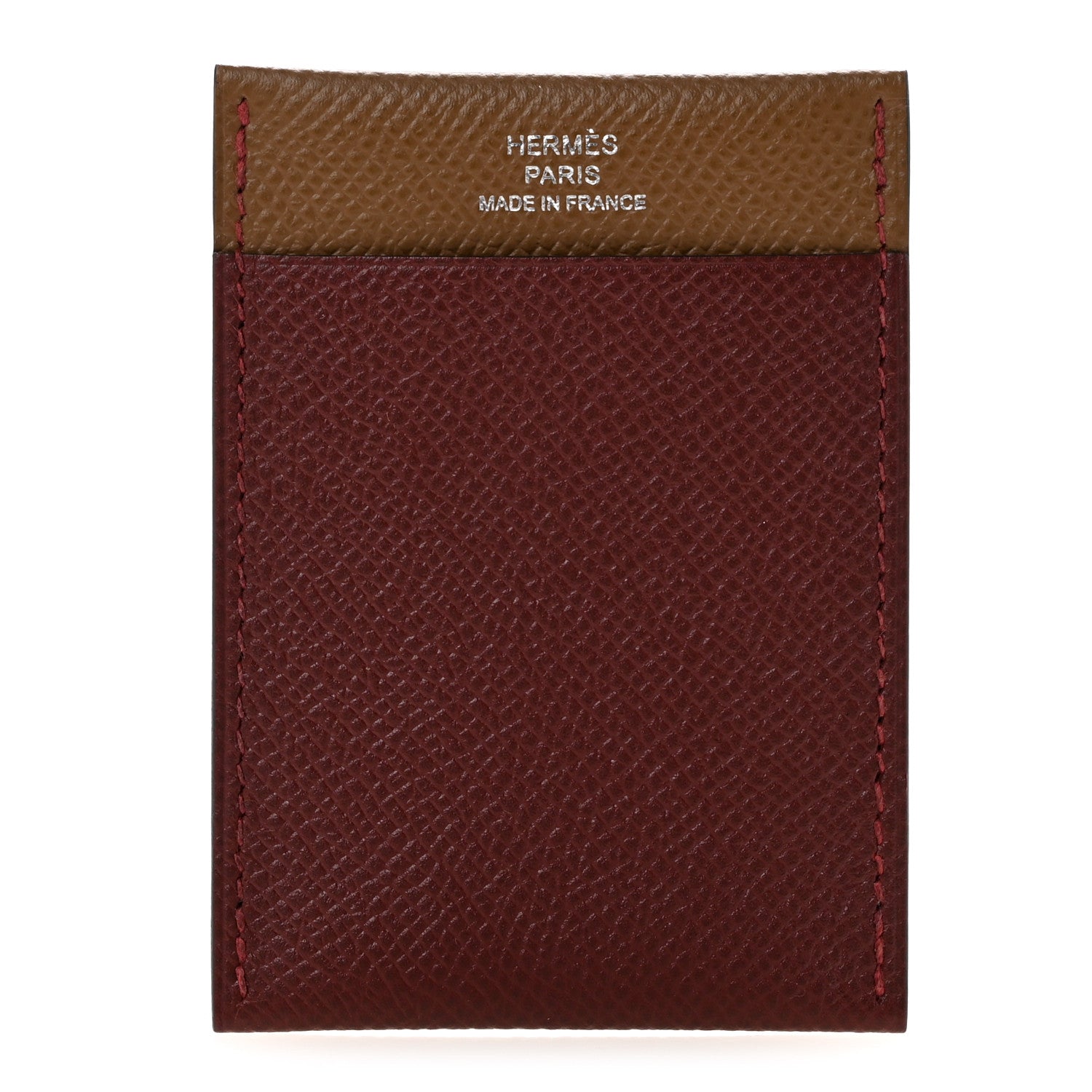 【マカロン17】 HERMES プティカレ（42cmスクエアサイズ） Hermes Epsom MC2 Gama Jungle Card Holder Rouge H Alezan 1919726