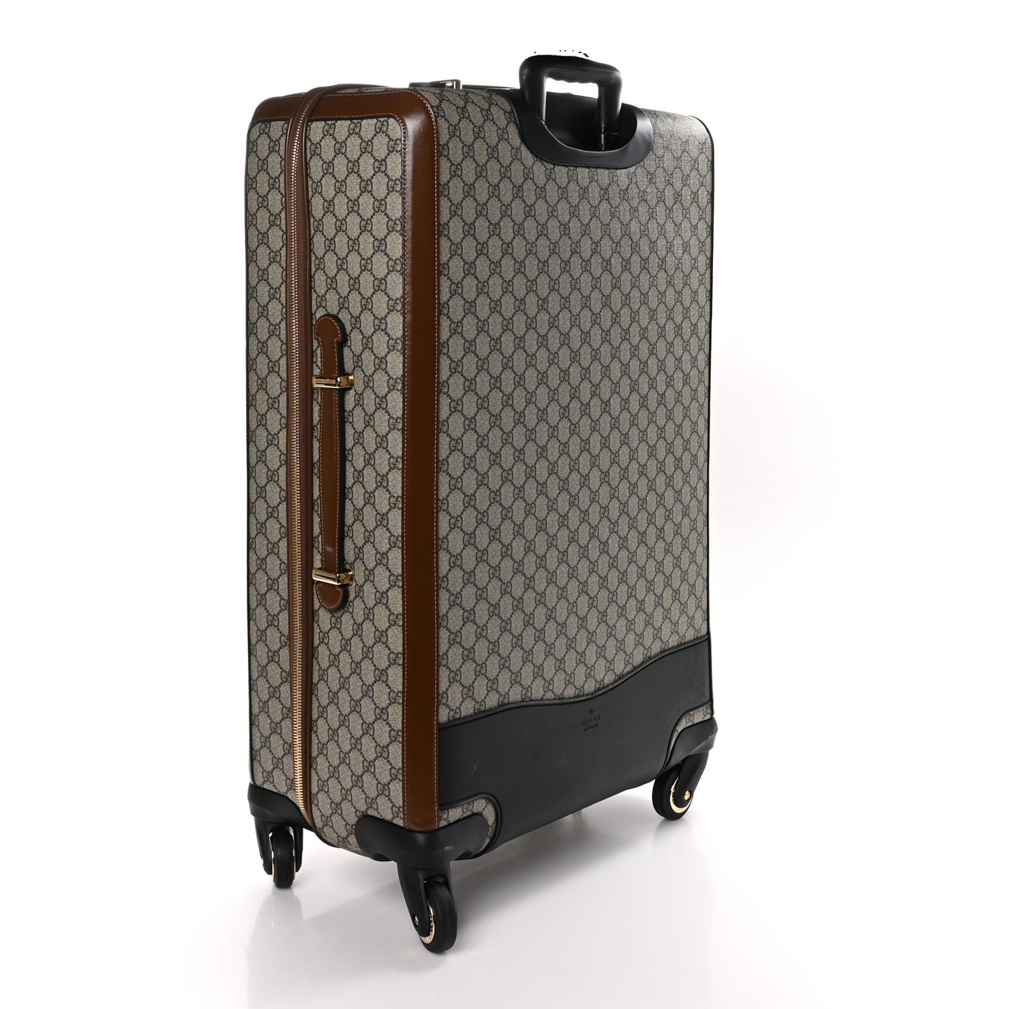 GG Supreme Monogram Azalea Calfskin Retro Interlocking G Carry On Trolley Beige Ebony Brown Sugar