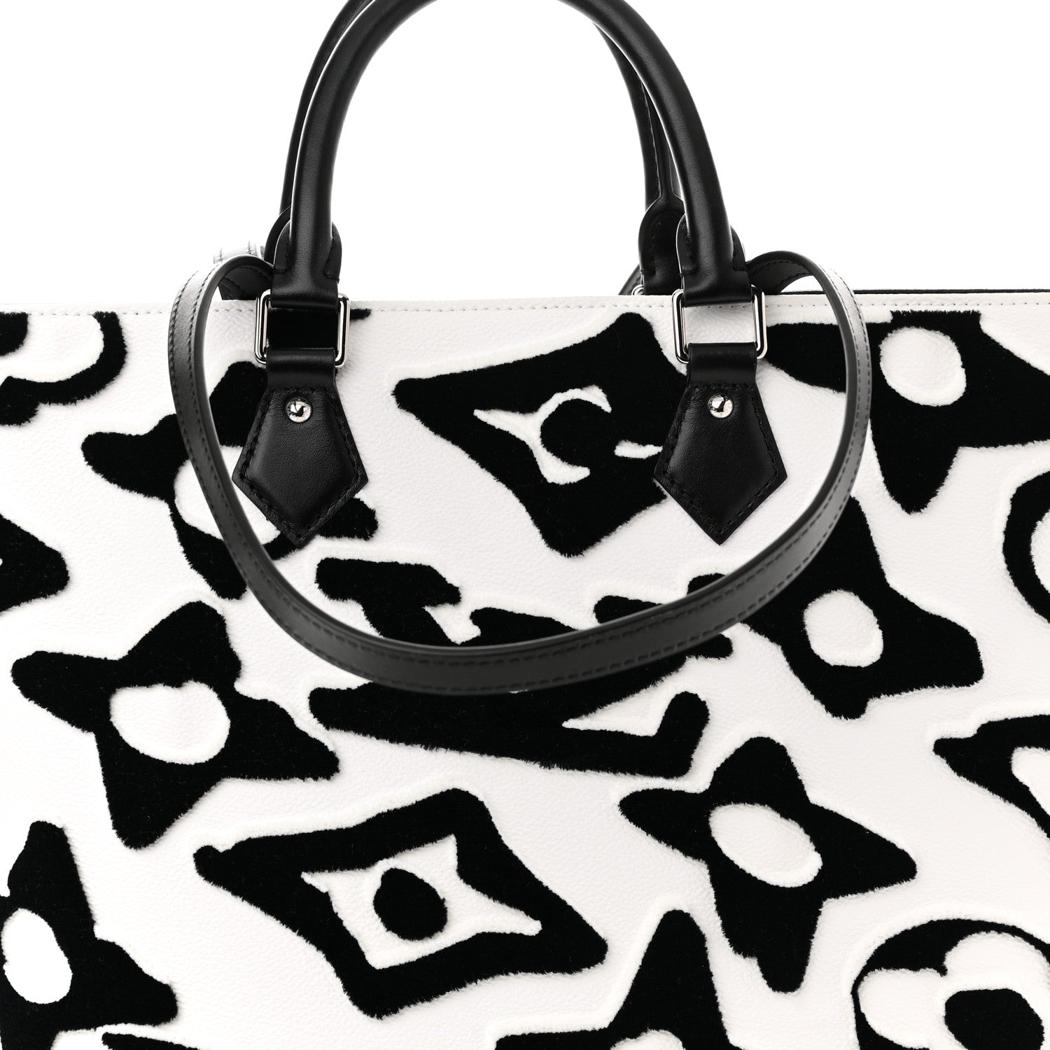 Louis Vuitton X UF Tufted Monogram Tufted Cabas White Black 8 of 10