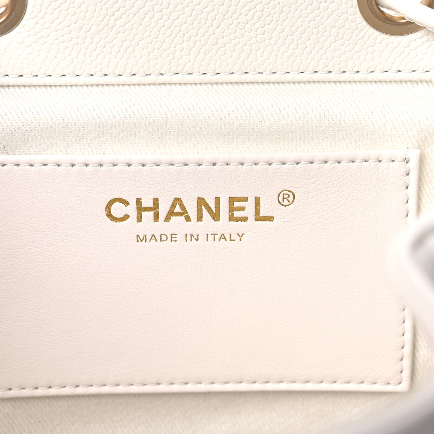 Caviar Quilted Mini Business Affinity Backpack White