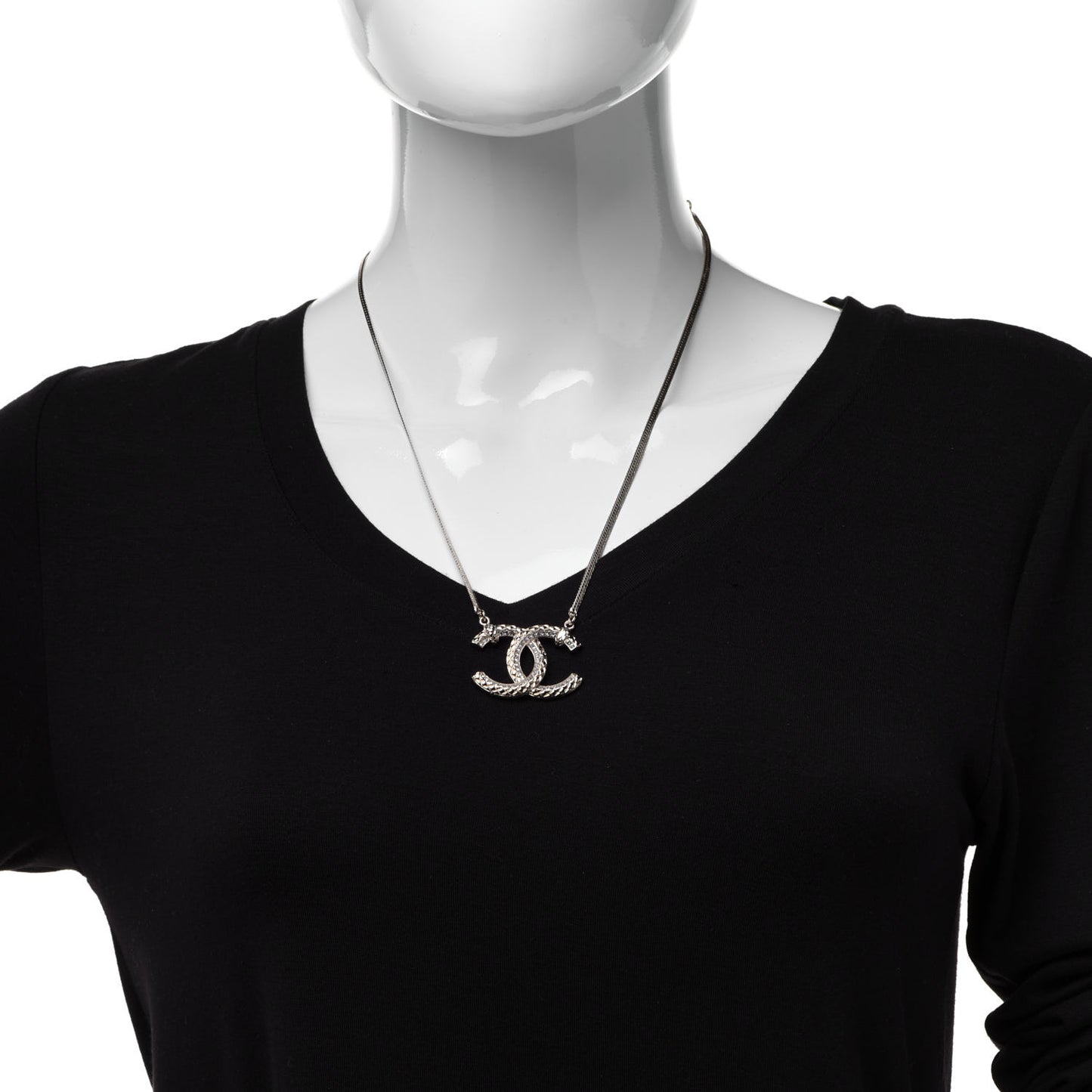 Crystal CC Chain Necklace Gold