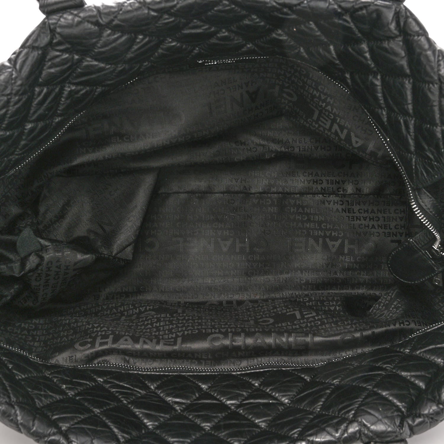 Chanel Aged Calfskin Vintage Ligne XL Lady Braid Tote Black 4 of 11