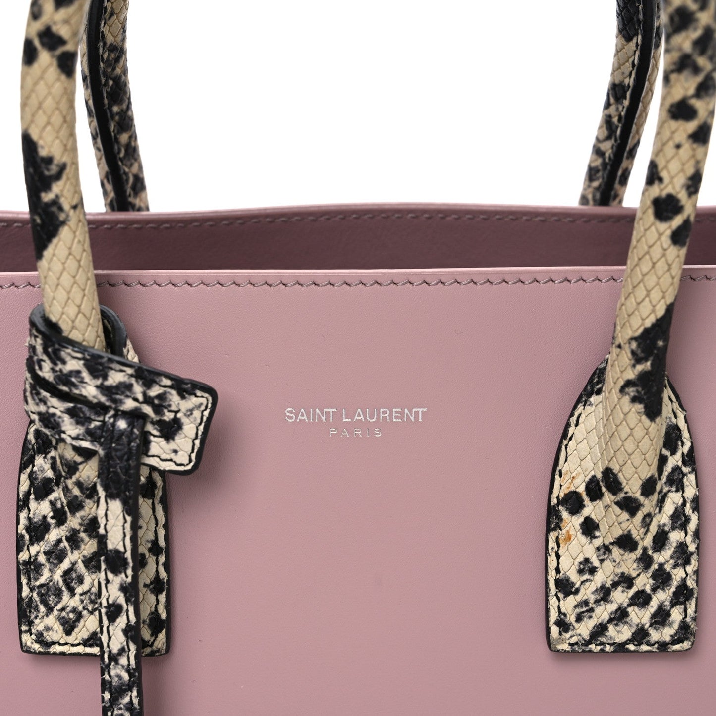 Calfskin Embossed Python Baby Sac De Jour Powder Pink