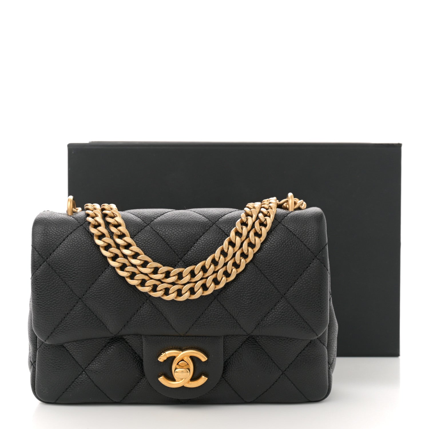 Chanel Caviar Quilted Mini Sweetheart Rectangular Flap Black 11 of 11