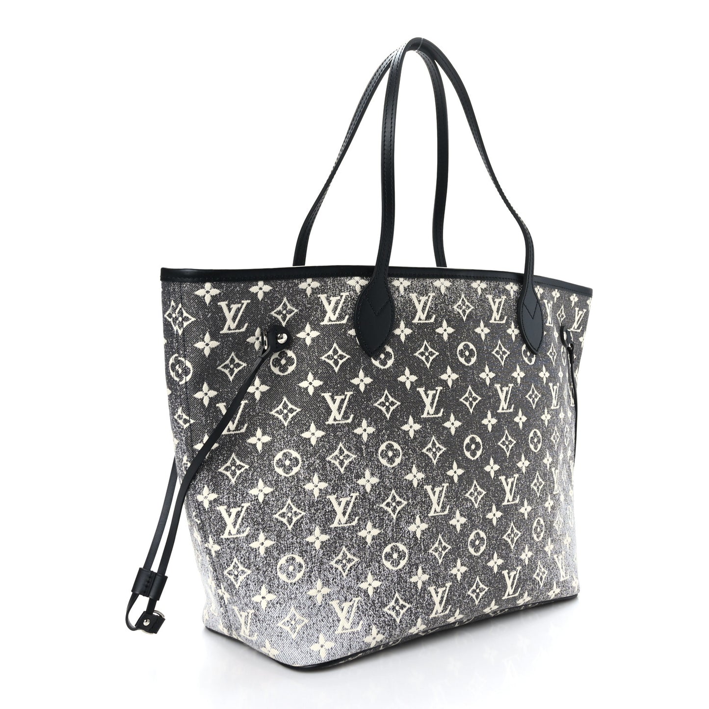 Denim Monogram Jacquard Neverfull MM Grey