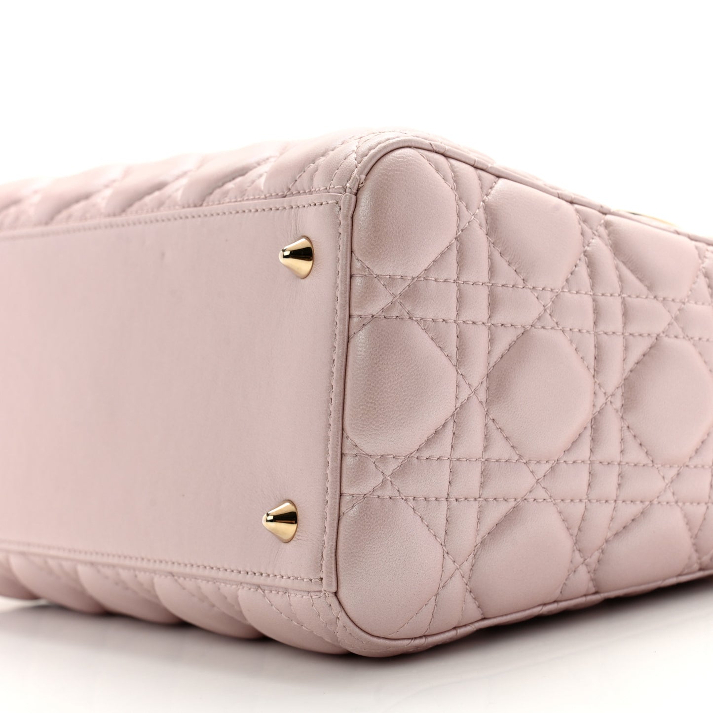 Pearly Lambskin Cannage Medium Lady Dior Lotus
