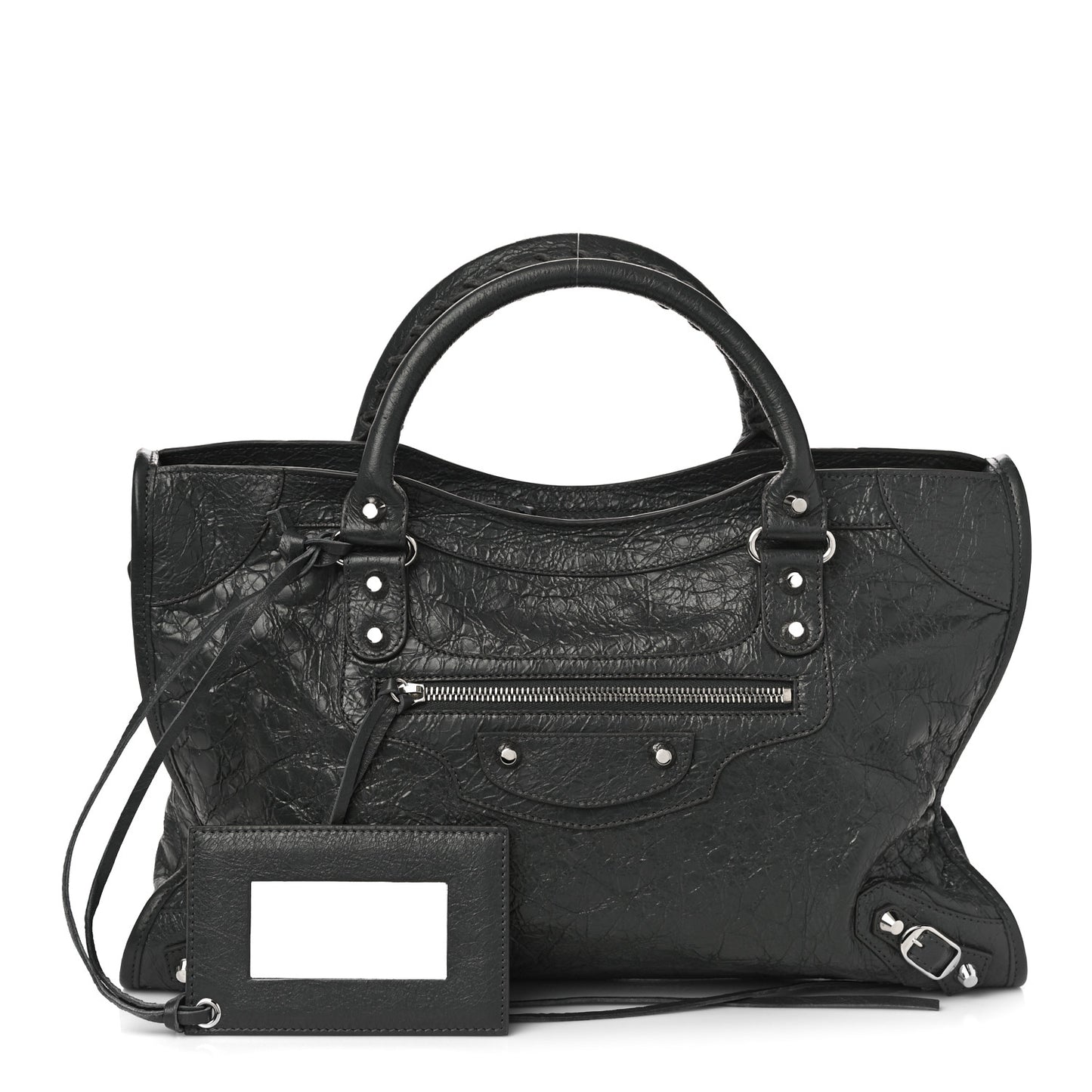 Agneau Classic Silver Hardware City Gris Fossile