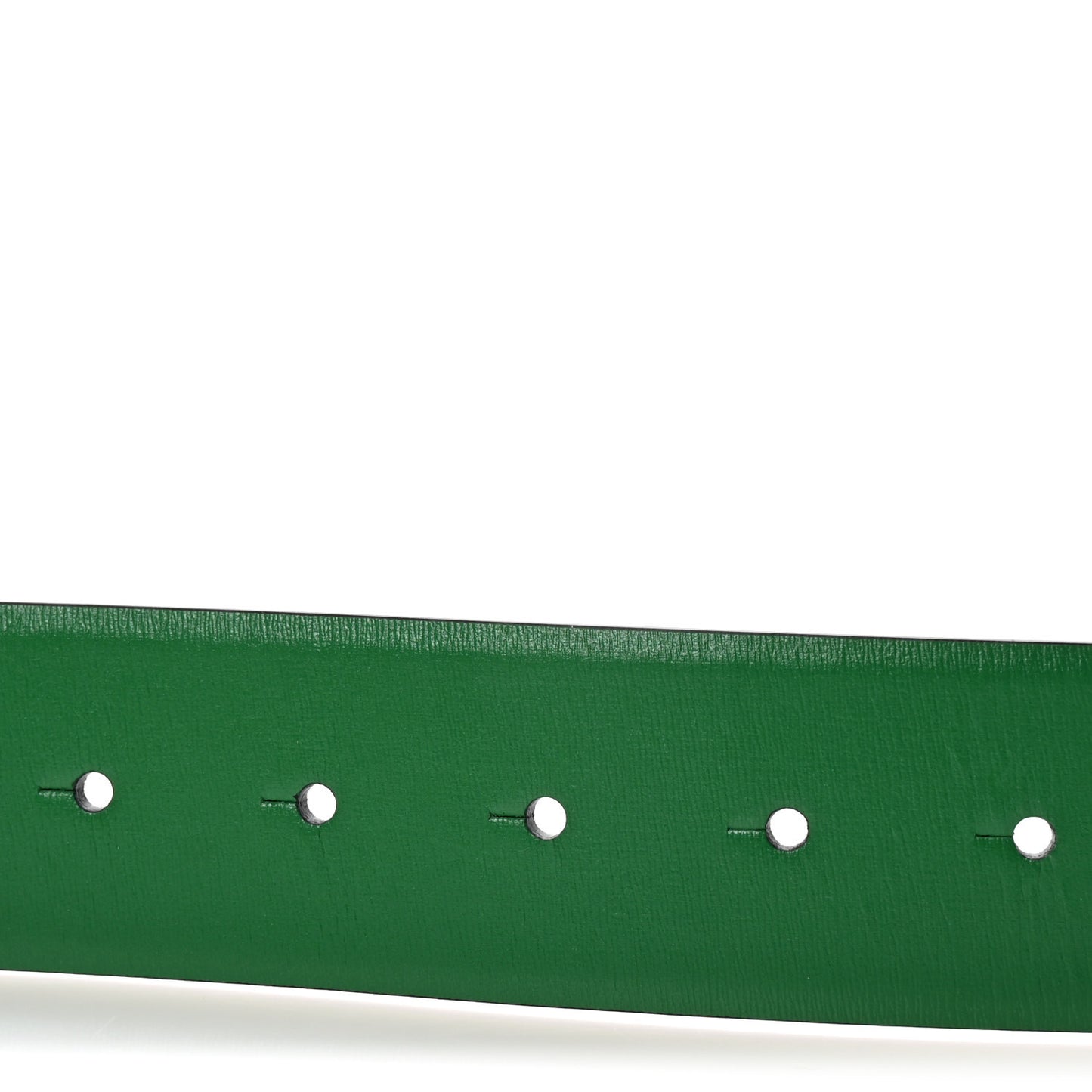 Glossy Calfskin One Stud Reversible Belt 70 28 Green Brown
