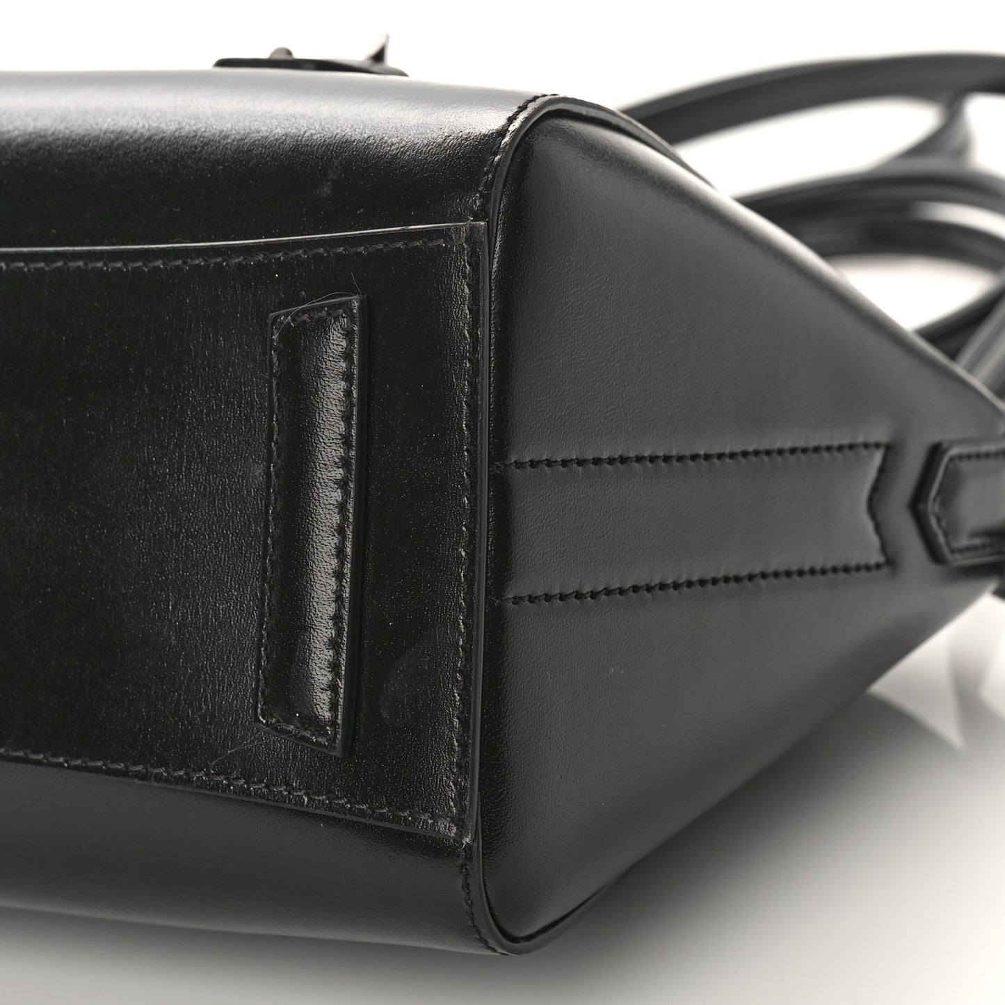 Box Calfskin Mini Lock Antigona Shoulder Bag Black