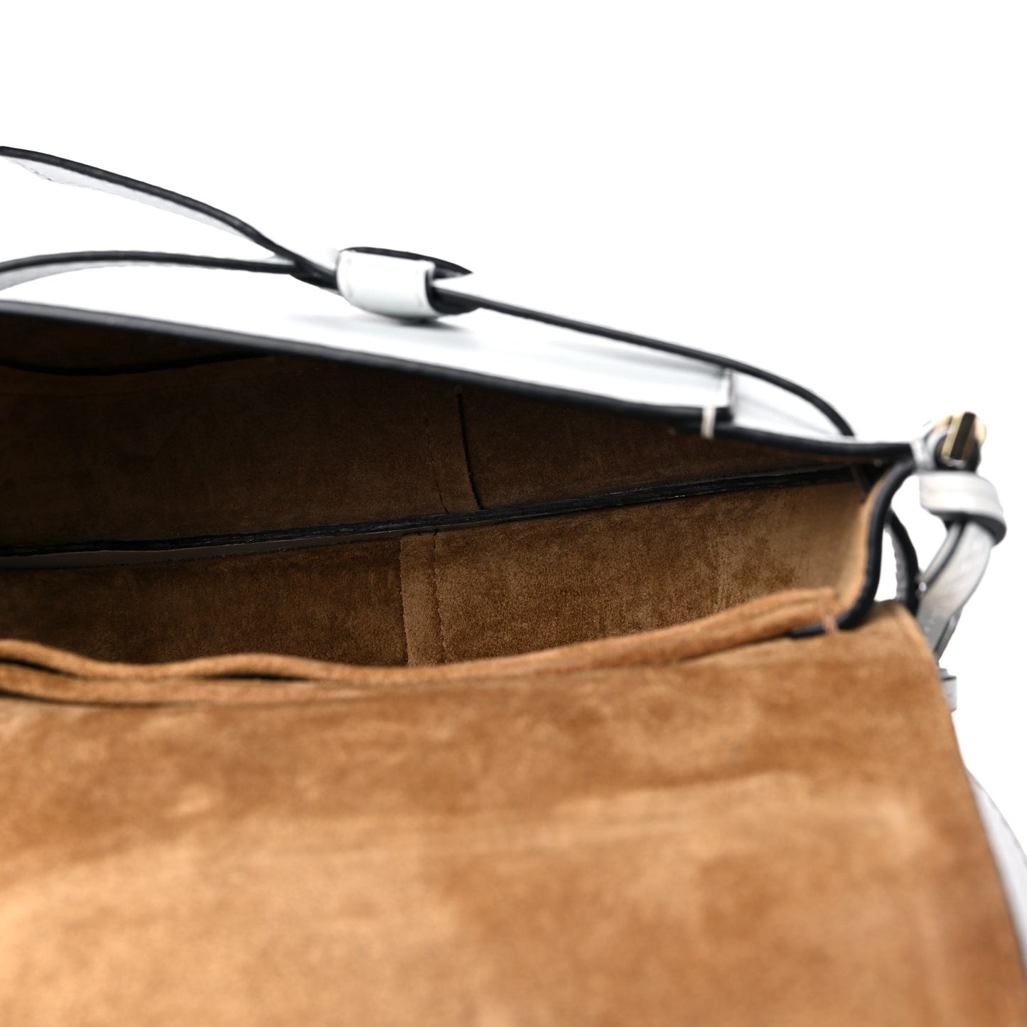 Calfskin Mini Gate Belt Bag White