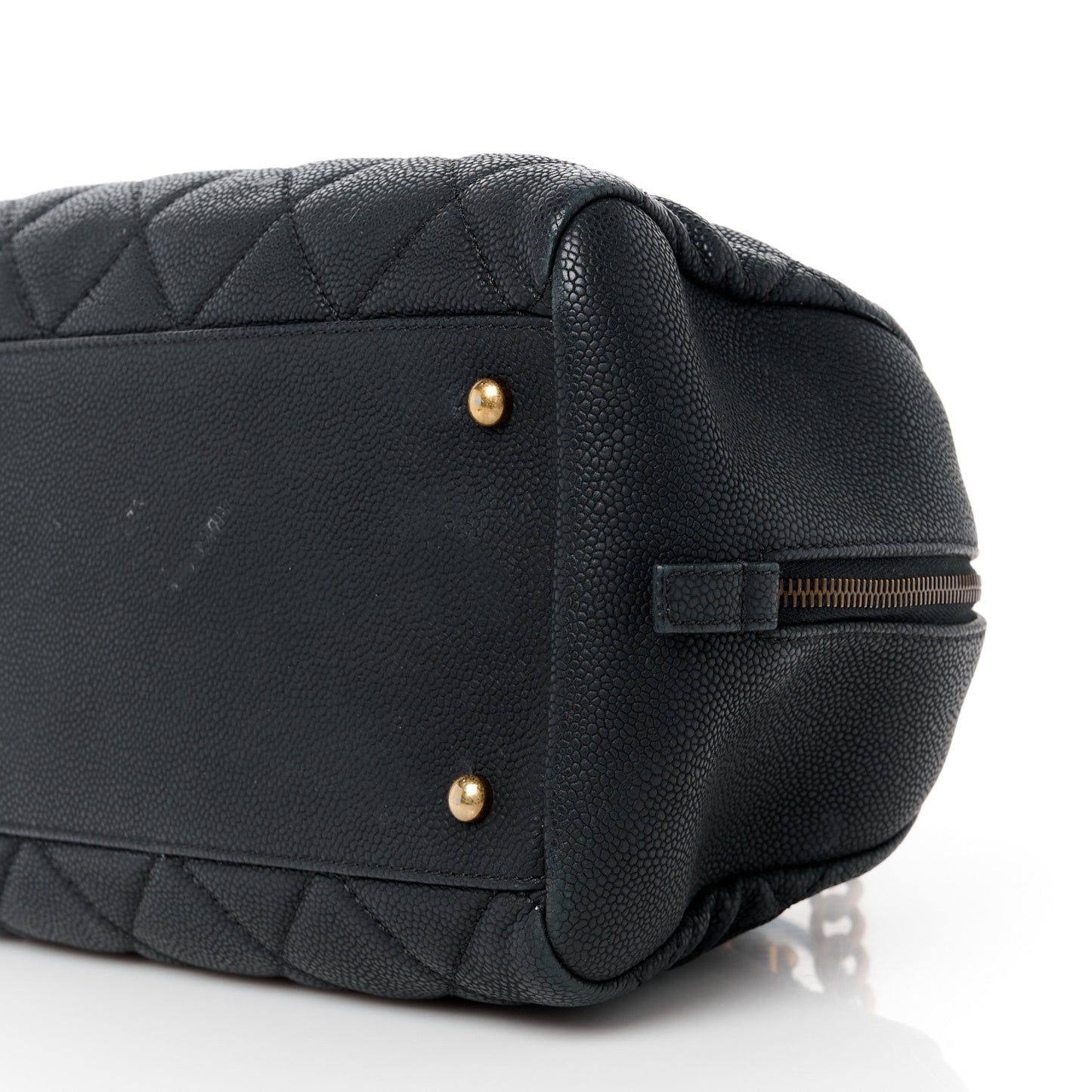 Caviar Quilted CC Bowler Black