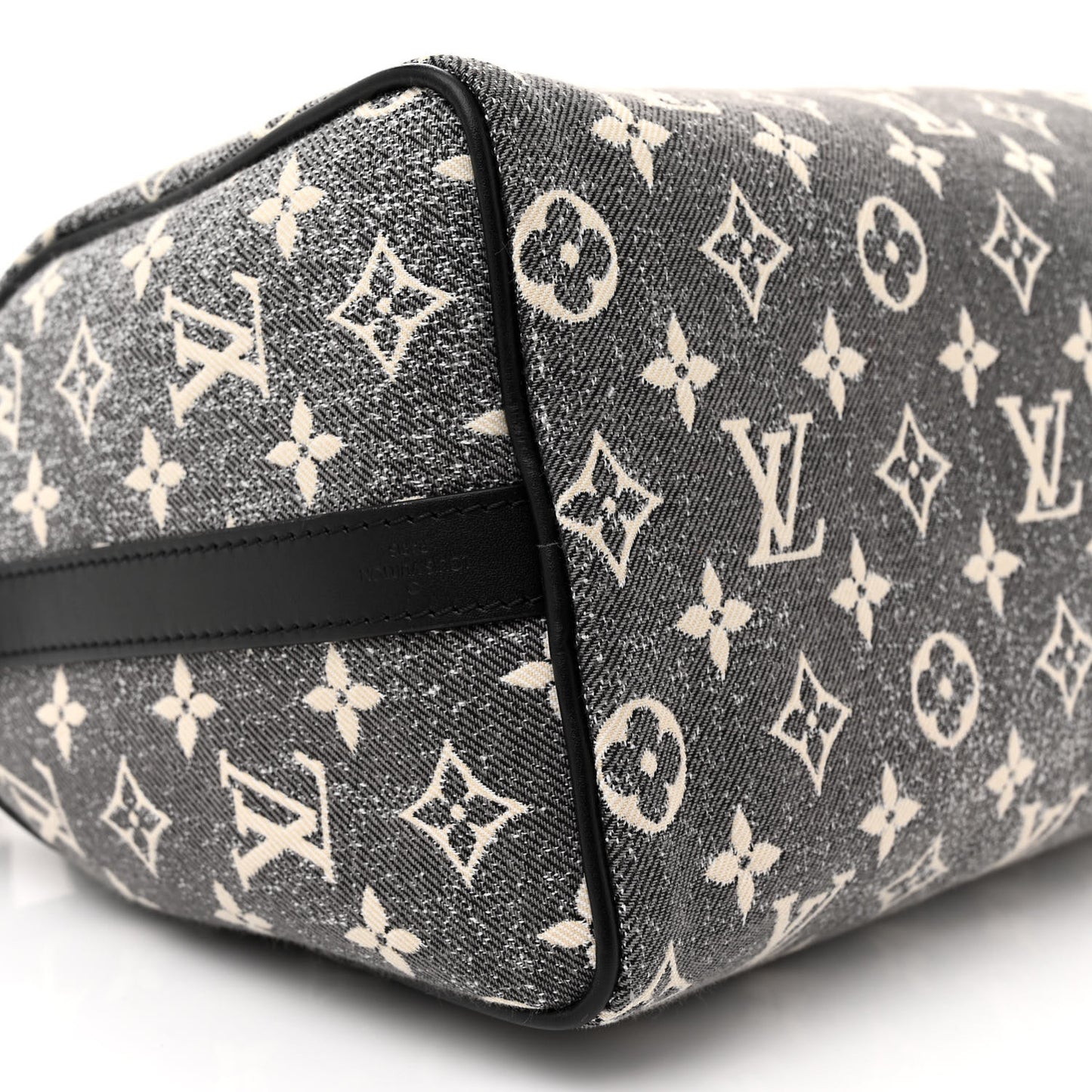 Denim Monogram Jacquard Speedy Bandouliere 25 Black