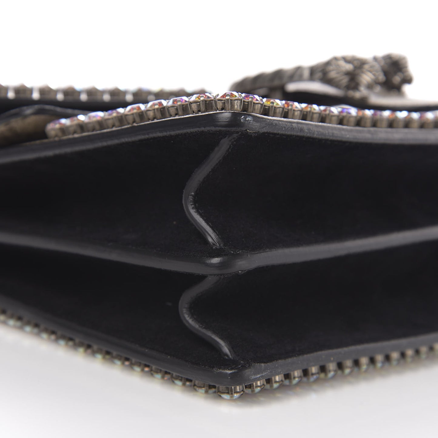 GG Supreme Monogram Crystal Medium Dionysus Shoulder Bag Black