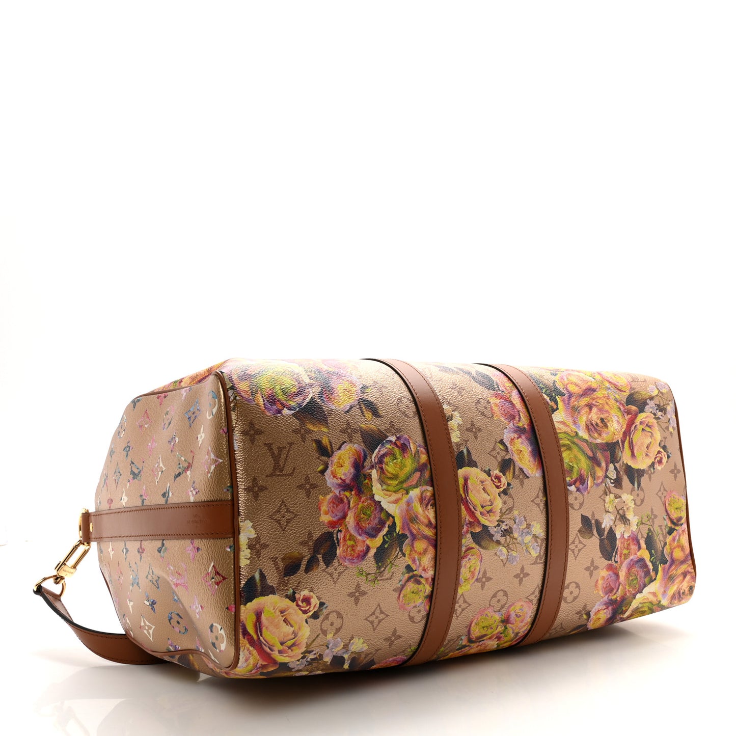 Metallic Monogram LV Garden Keepall Bandouliere 45 Gold