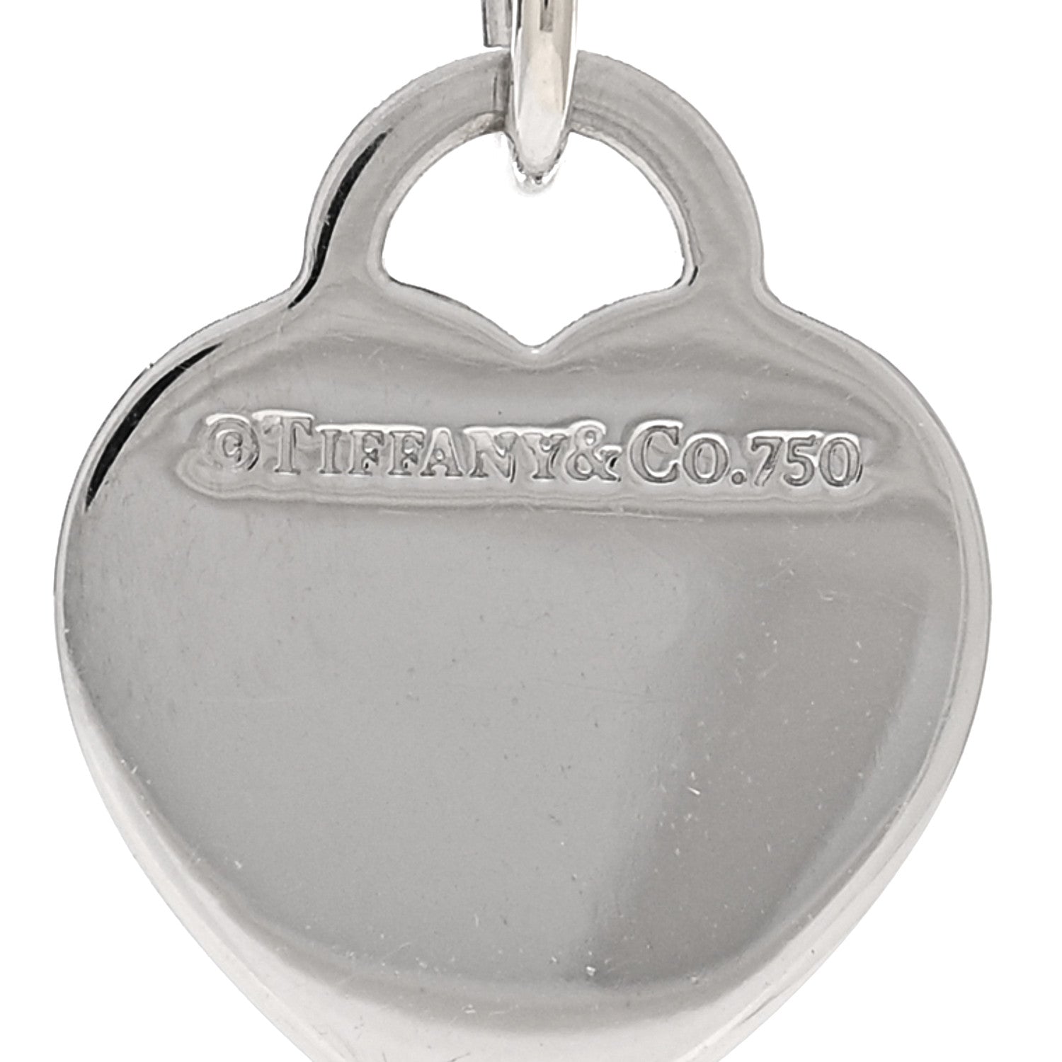 Tiffany 18K White Gold Diamond Return To Tiffany Heart Tag Pendant 3 of 3