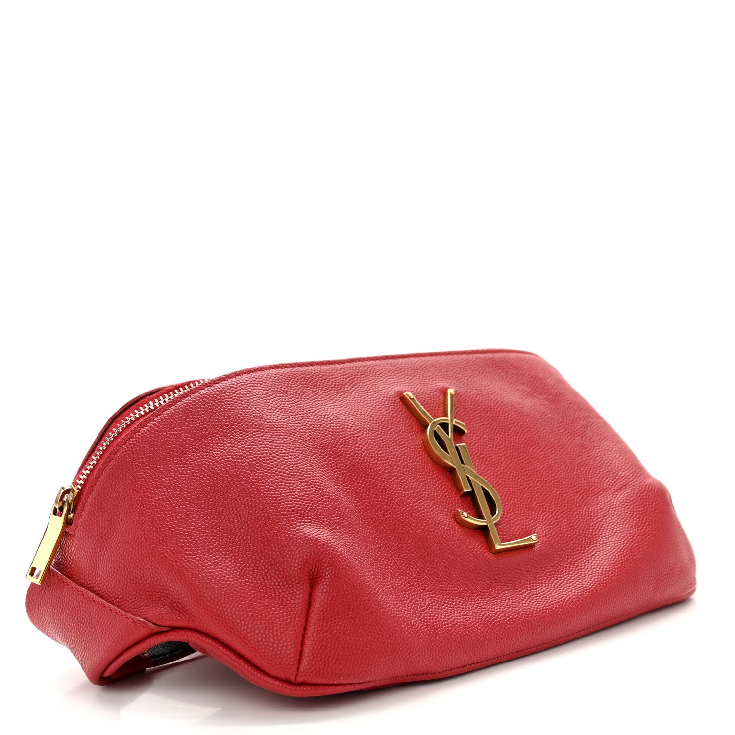 Saint Laurent Grain De Poudre Monogram Belt Bag Rouge Eros 4 of 11