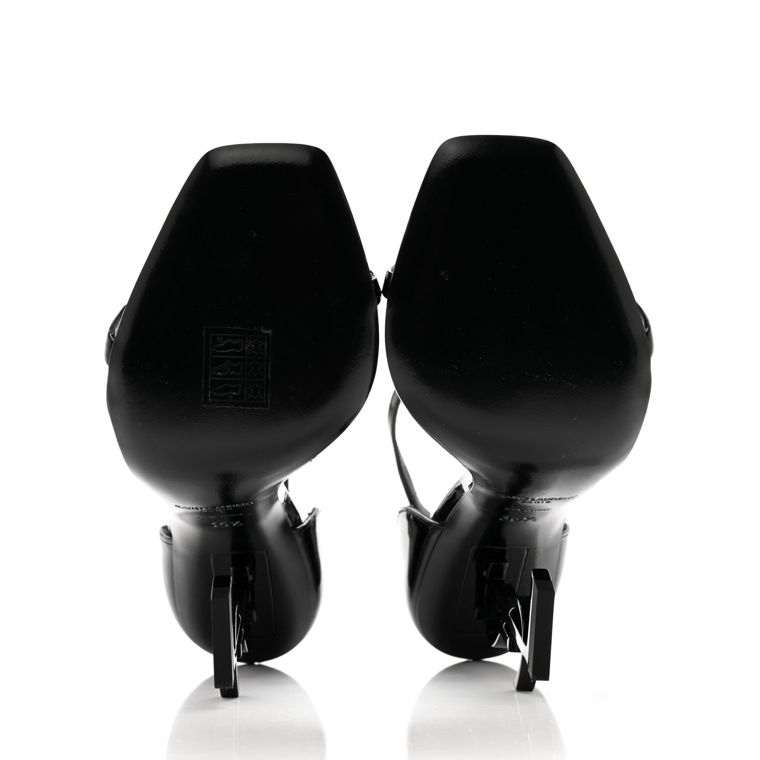 Saint Laurent Patent Calfskin Opyum 110 Sandals 36.5 Black 5 of 10