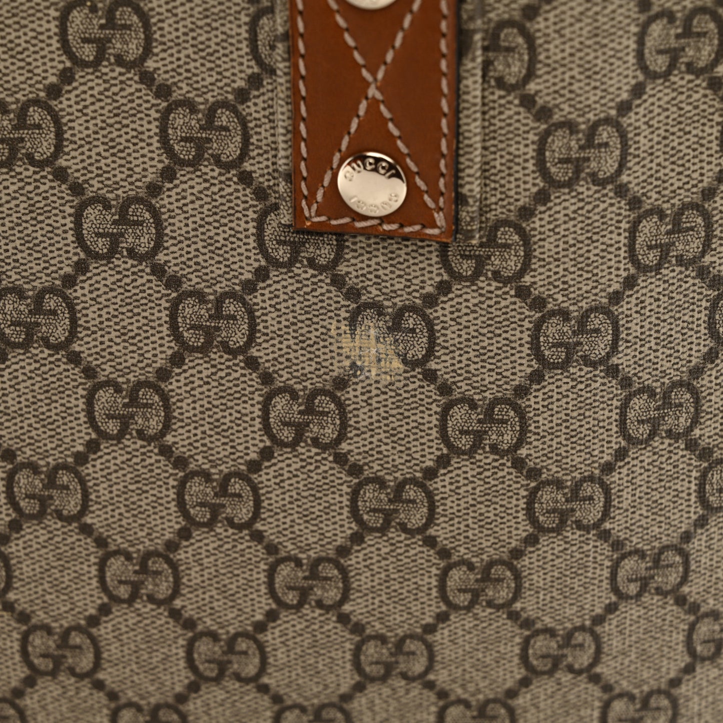 GG Plus Monogram Medium Signature Web Loop Tote Brown