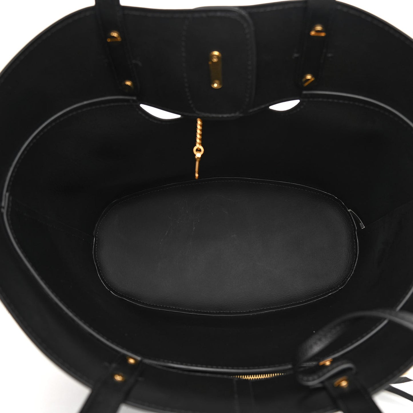 Smooth Grained Calfskin Medium Aby Tote Black