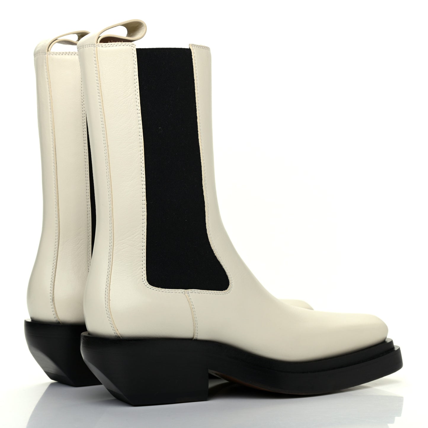 Calfskin Lean Mid-Calf Boots 37.5 Wax