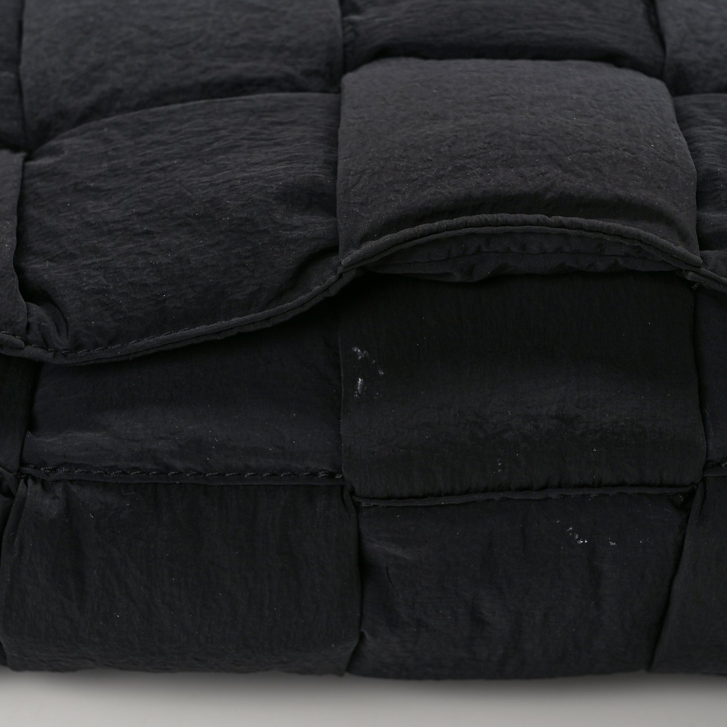 Nylon Intrecciato Padded Tech Maxi Cassette Bag Black
