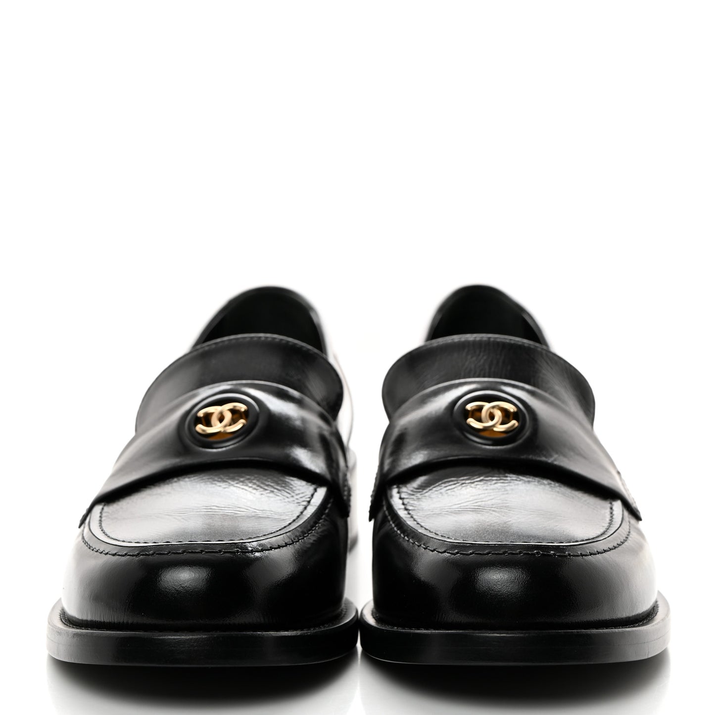 Calfskin CC Mocassins 38 Black