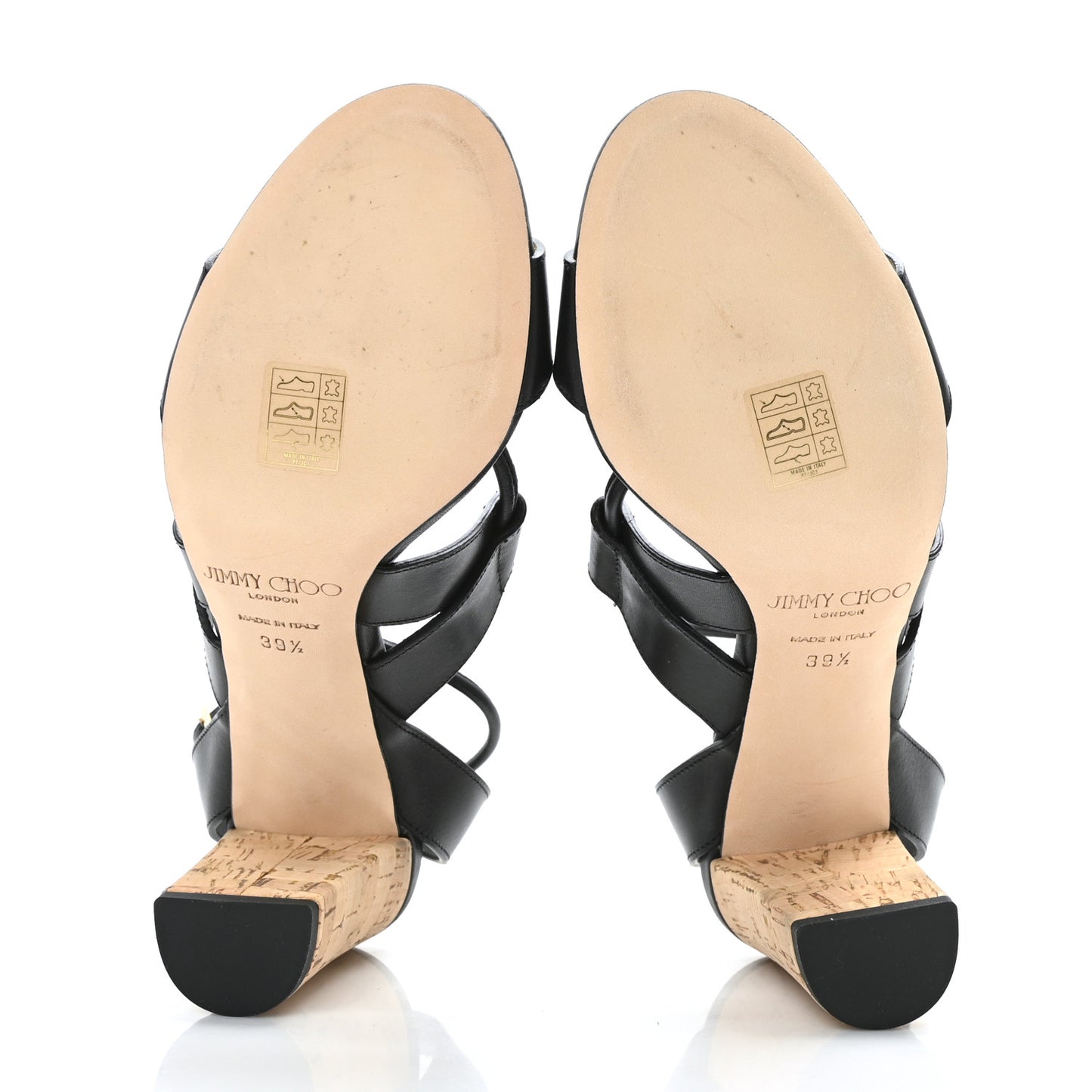 Calfskin Margo 80 Ghillie Laced Sandals 39.5 Black
