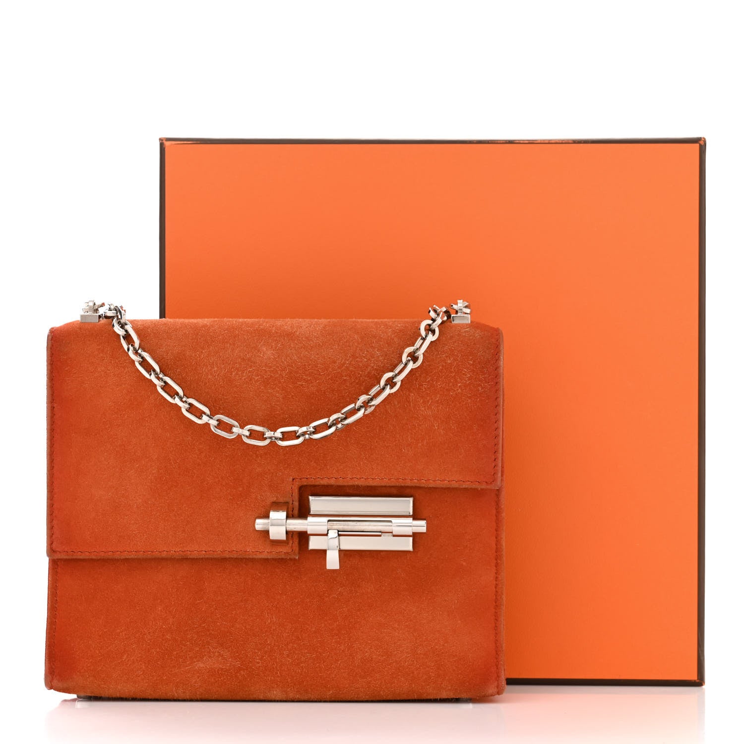 Hermes Veau Doblis Mini Verrou Chaine Bag 11 of 11