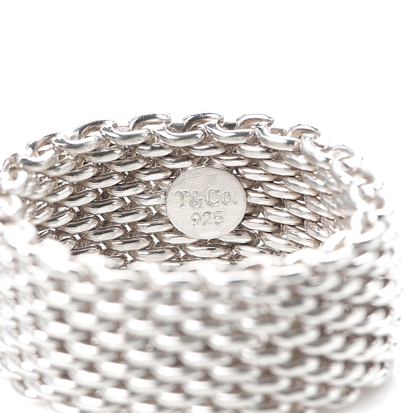 Sterling Silver Somerset Mesh Ring 57 8