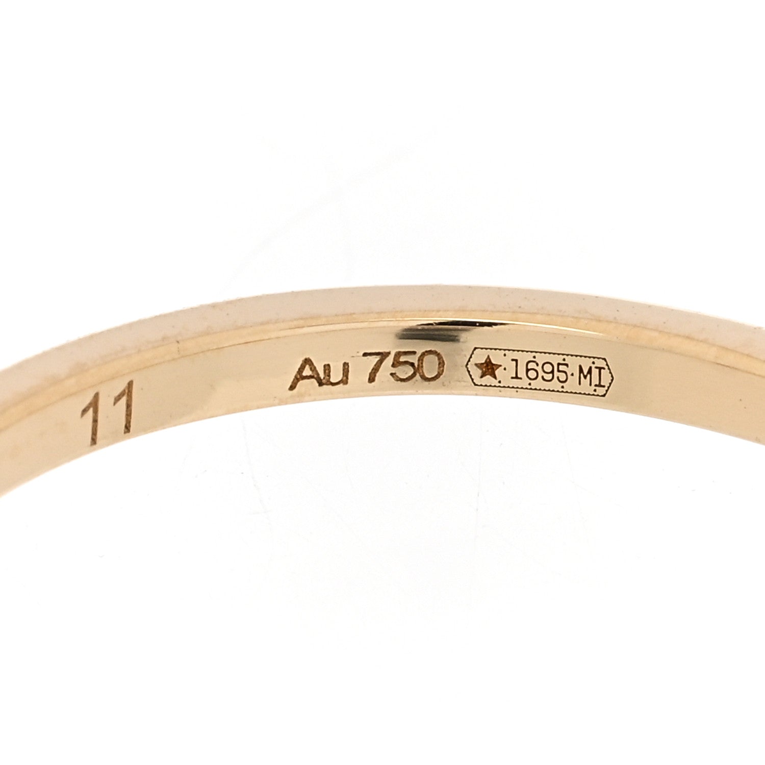 Gucci 18K Yellow Gold Interlocking G Ring 50 5.5 4 of 6