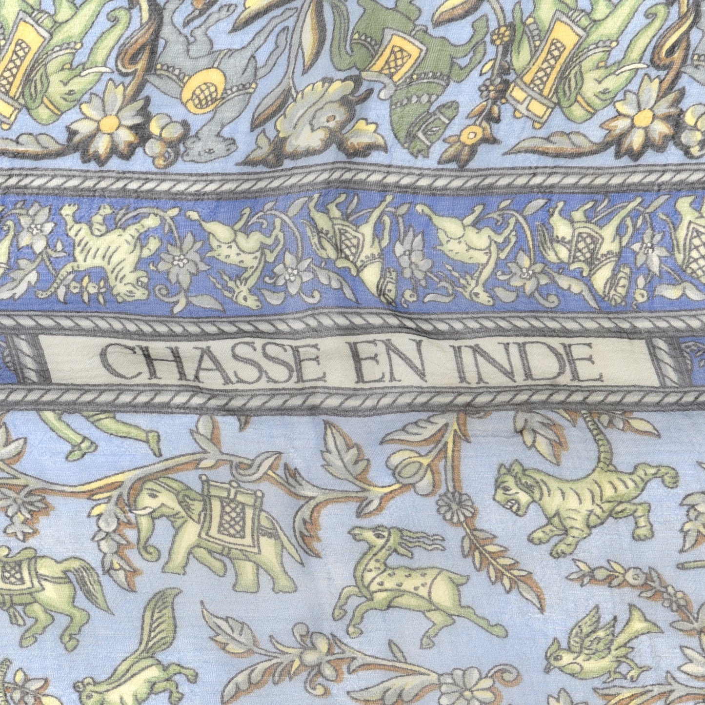 Silk Mousseline Chasse En Inde Scarf 90