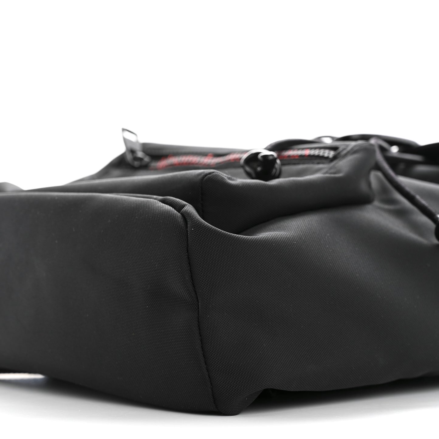 Nylon Backpack Black Red
