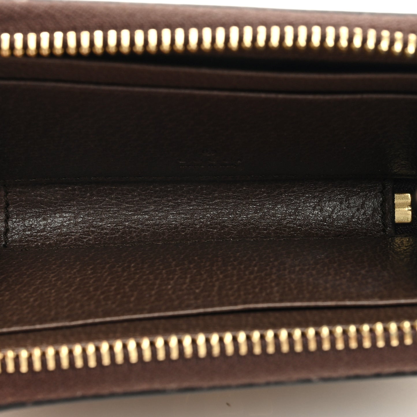 GG Supreme Monogram Textured Dollar Calfskin Web Ophidia Zip Around Card Case Wallet Beige Ebony New Acero