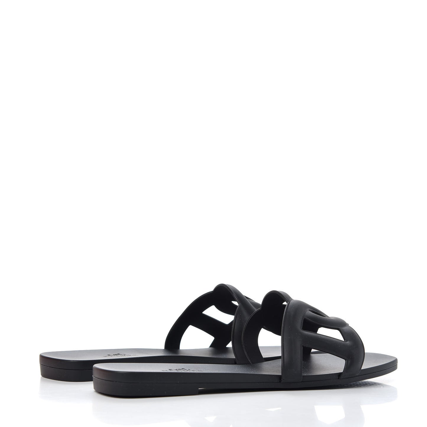 Rubber Aloha Sandals 37 Black