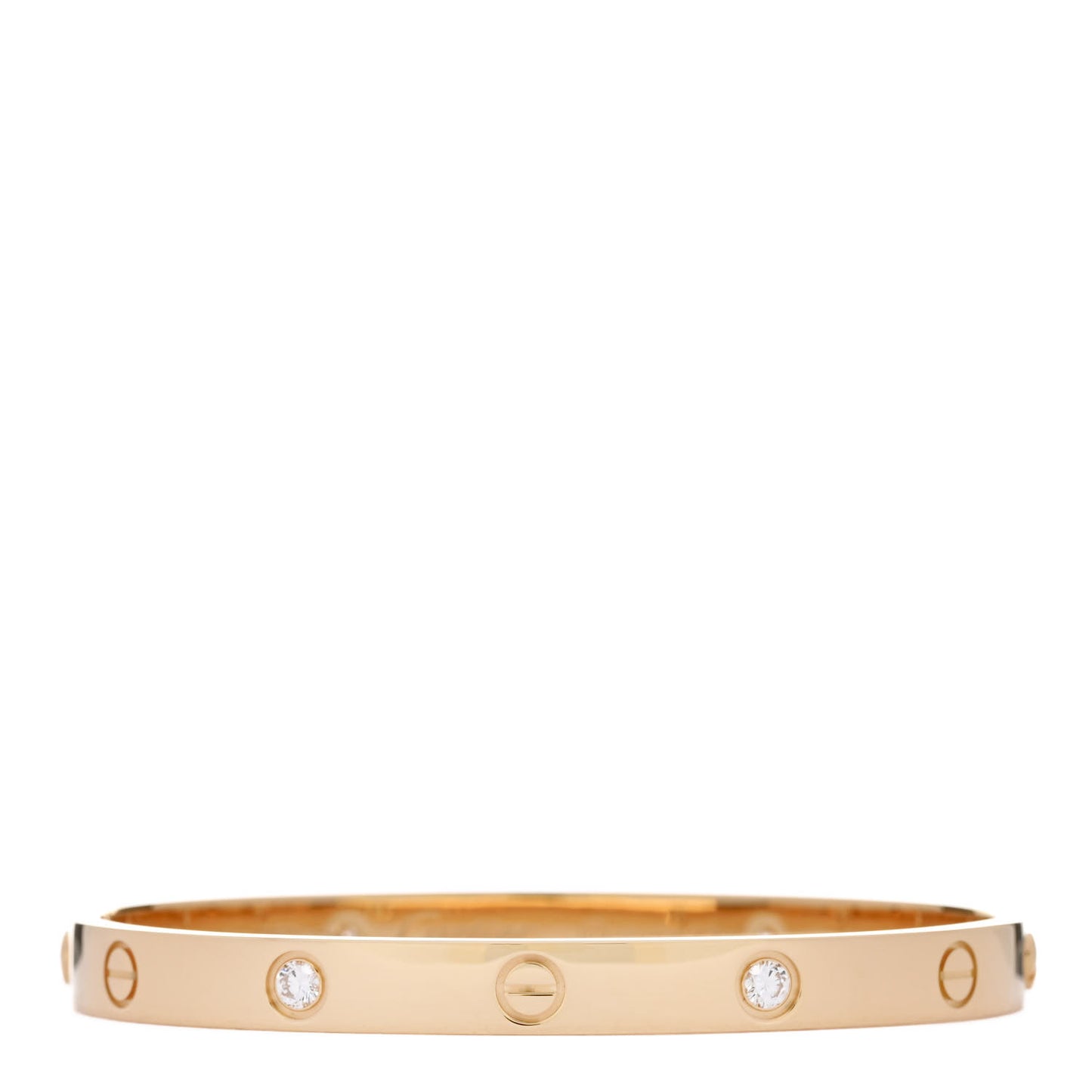 18K Yellow Gold 4 Diamond LOVE Bracelet 18