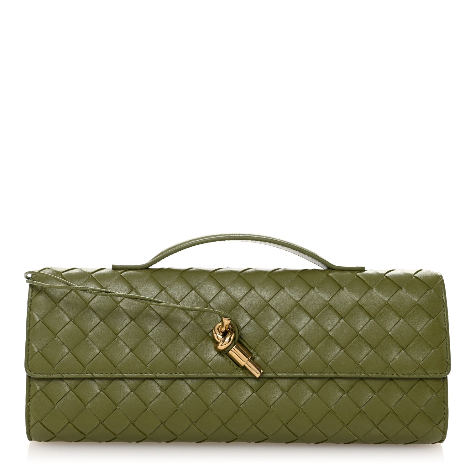 Bottega Veneta Nappa Intrecciato Long Andiamo Top Handle Clutch