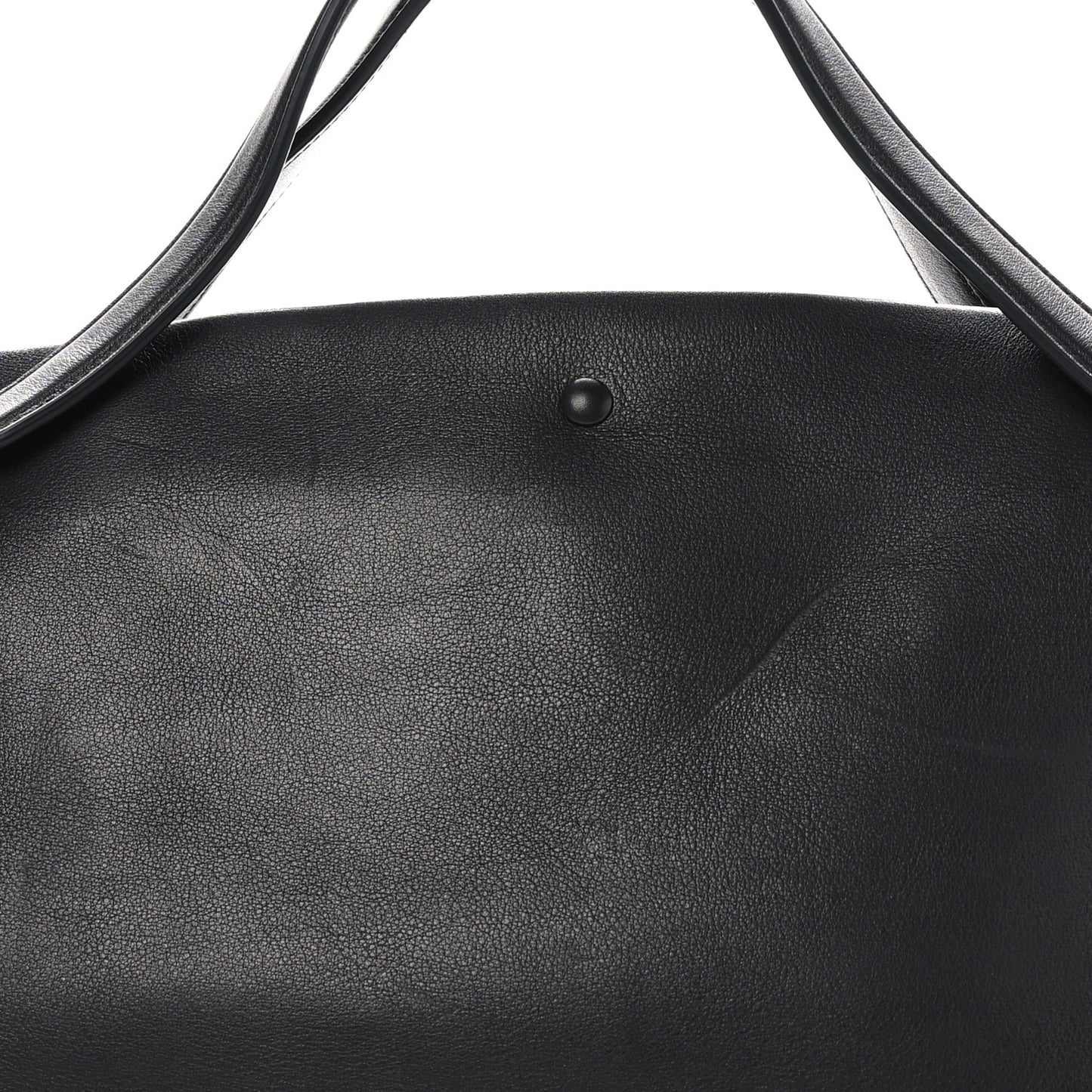 Polished Saddle Calfskin Idaho Top Handle Black