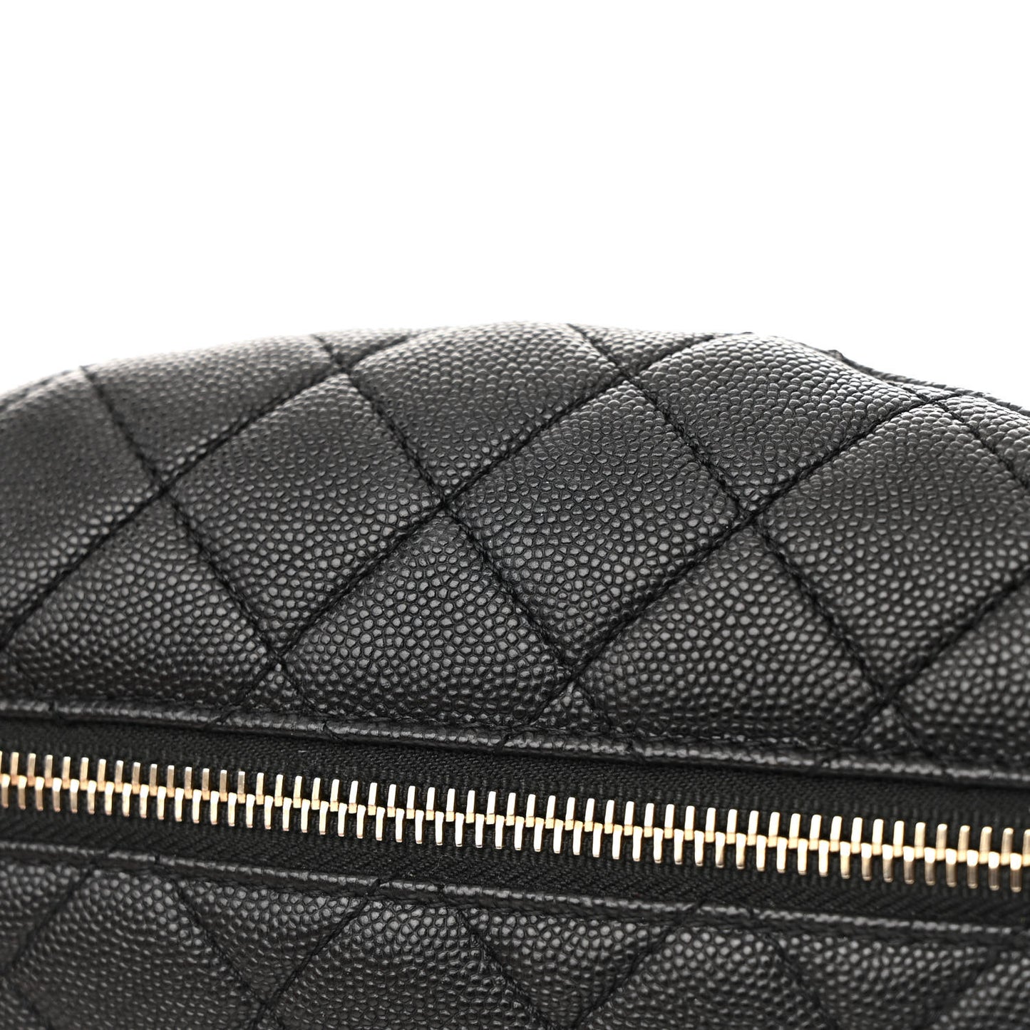 Caviar Quilted Filigree Waist Bag Black