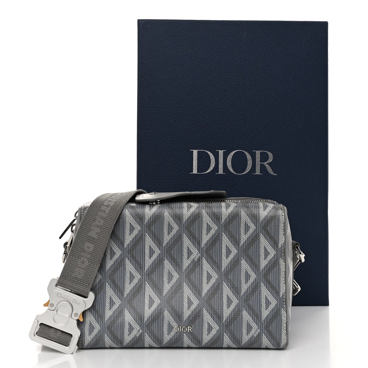 Coated Canvas CD Diamond Lingot 22 Bag Gray