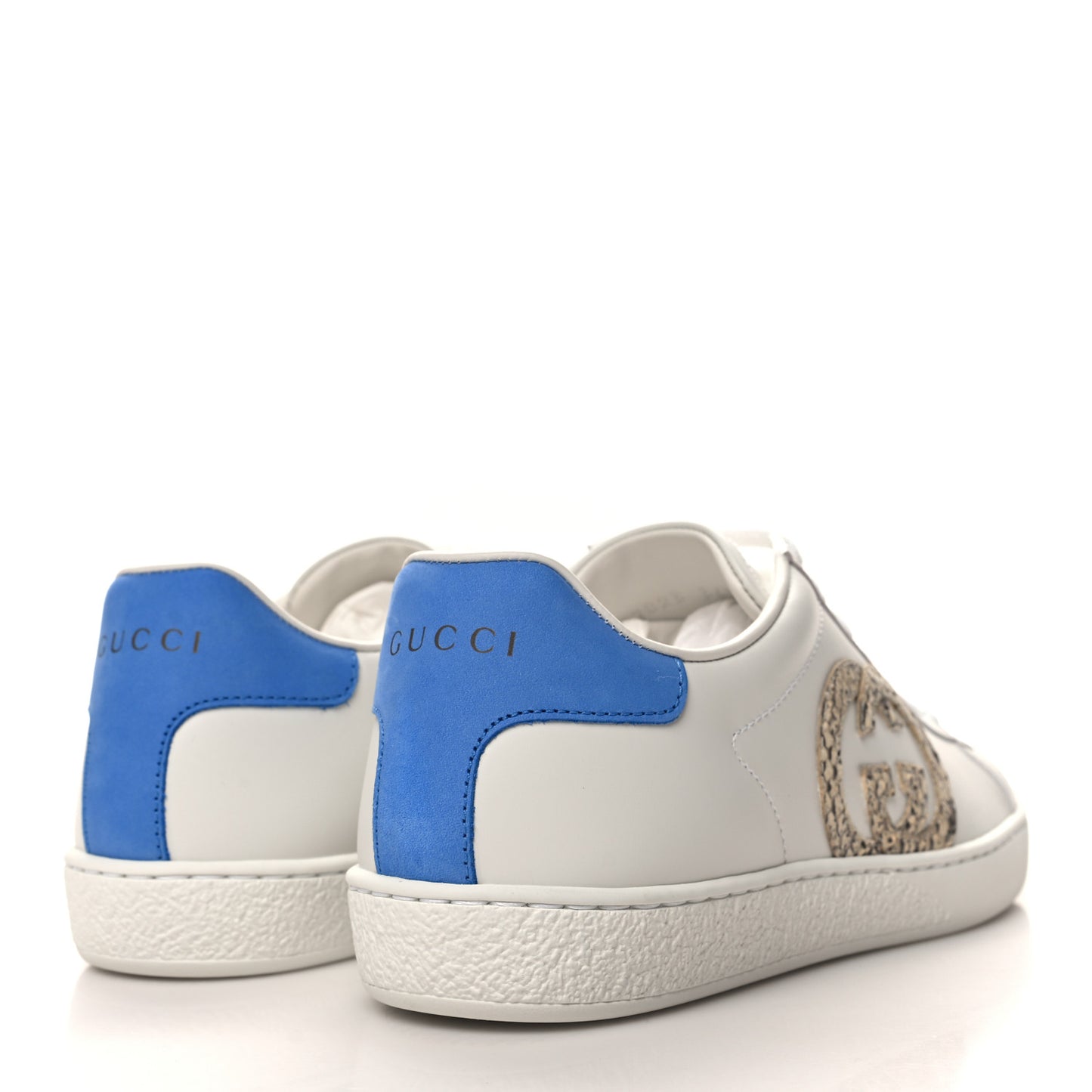 Calfskin Miro Soft Snakeskin Womens Ace Sneakers 36.5 White